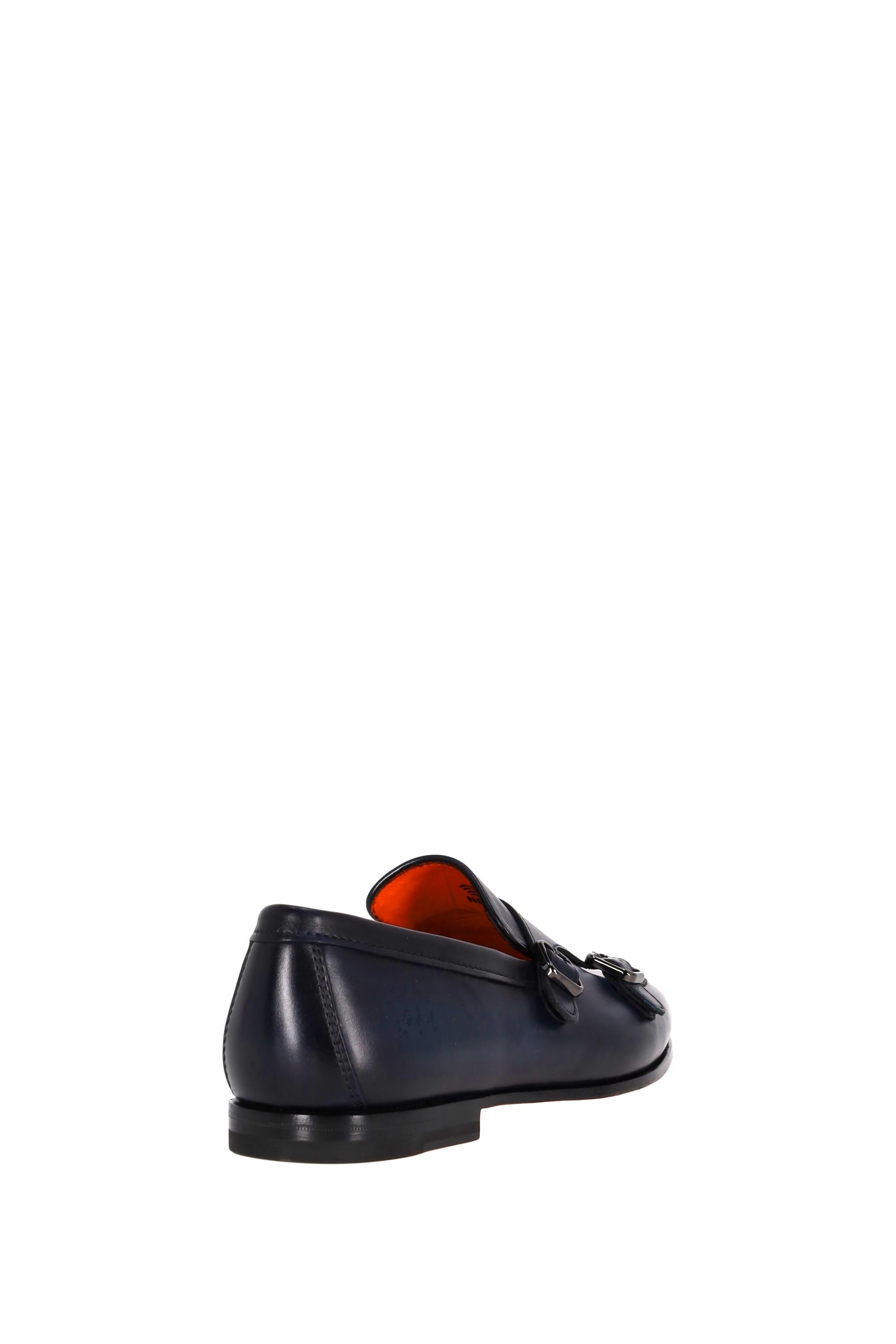 Santoni Scarpa doppia fibbia in pelle lavorazione Goodyear MCNC18003SA4BSLF U60