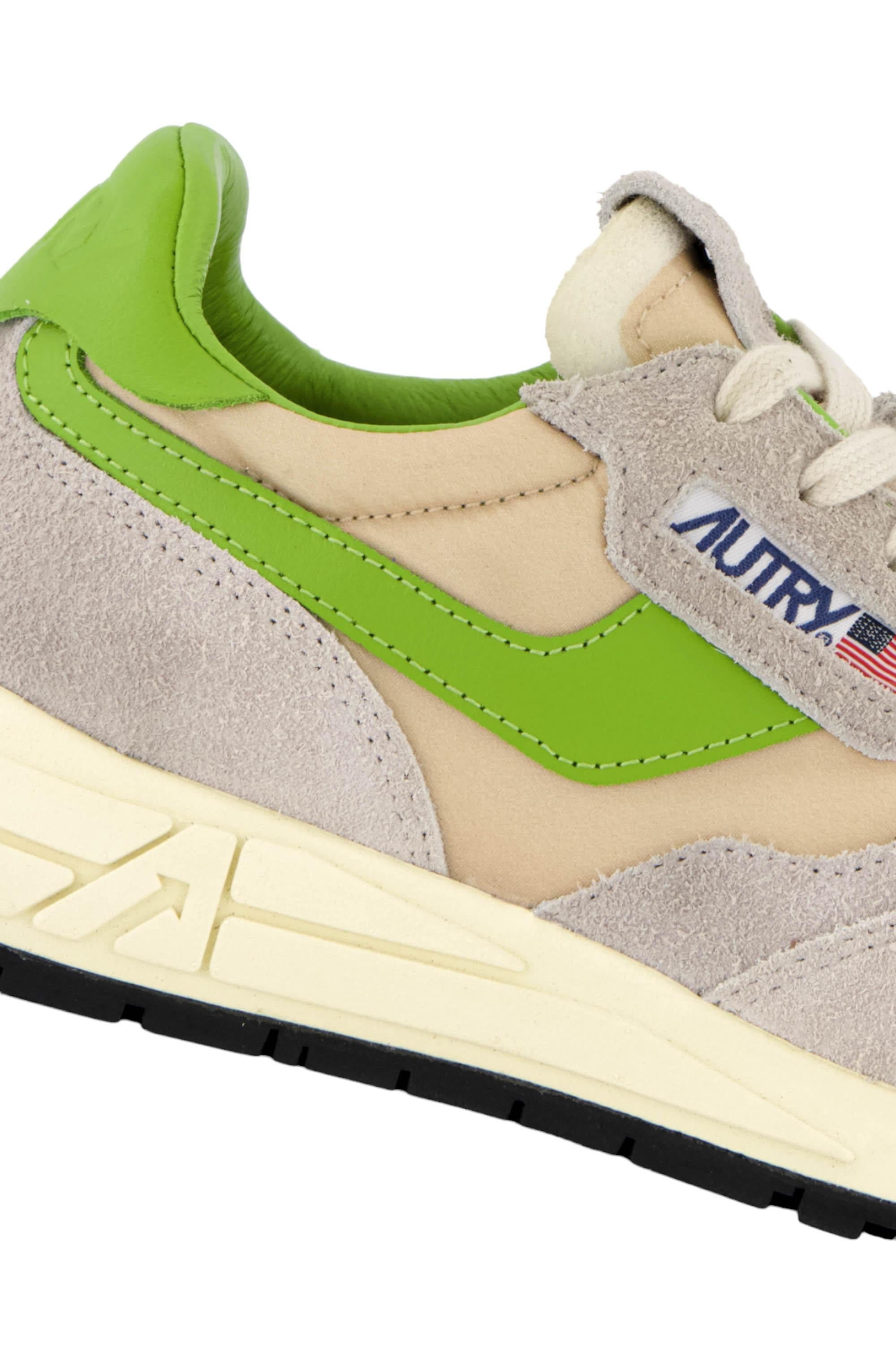 Autry Running donna Reelwind in nylon e camoscio WWLW HN03 ANTLP/PRTGR