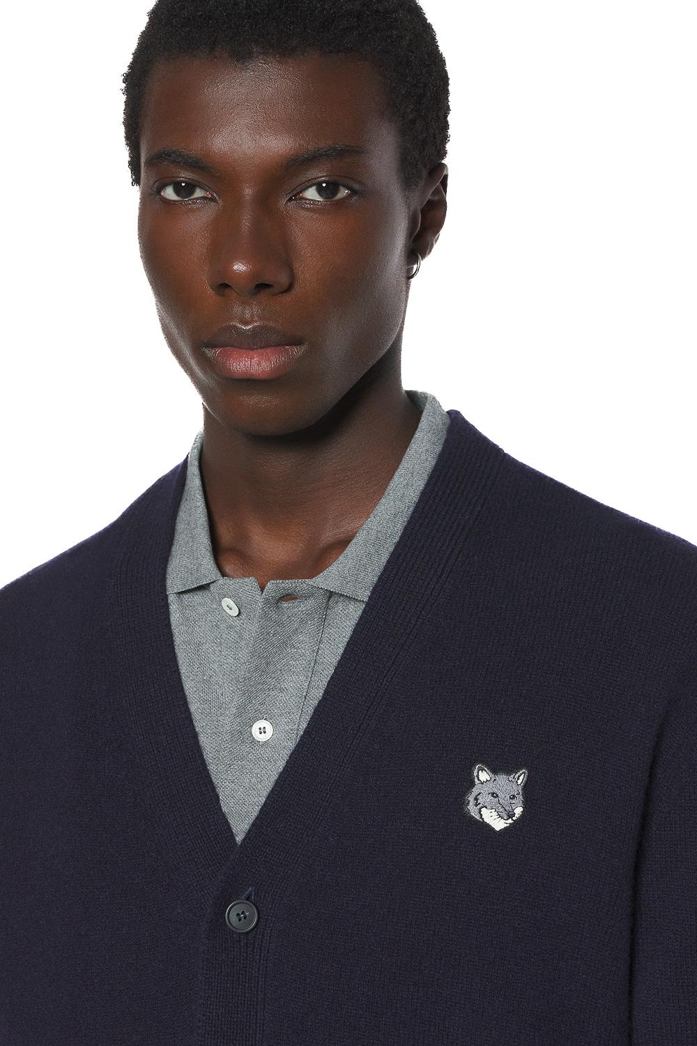 Maison Kitsuné Cardigan fox in lana comfort fit PM00502KT1006 0413