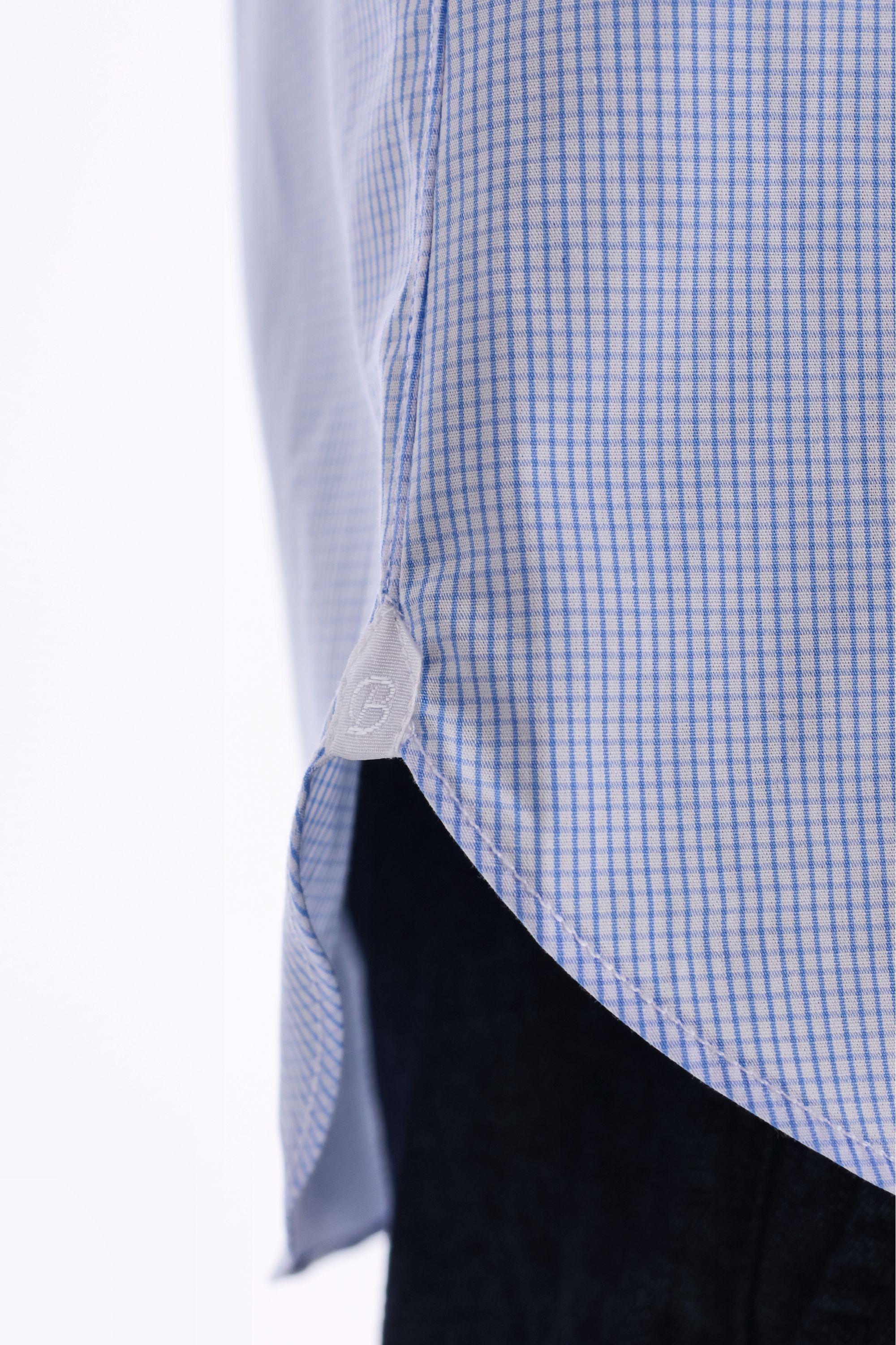 Camicia sartoriale micro quadretto in cotone 19030 4 Borriello