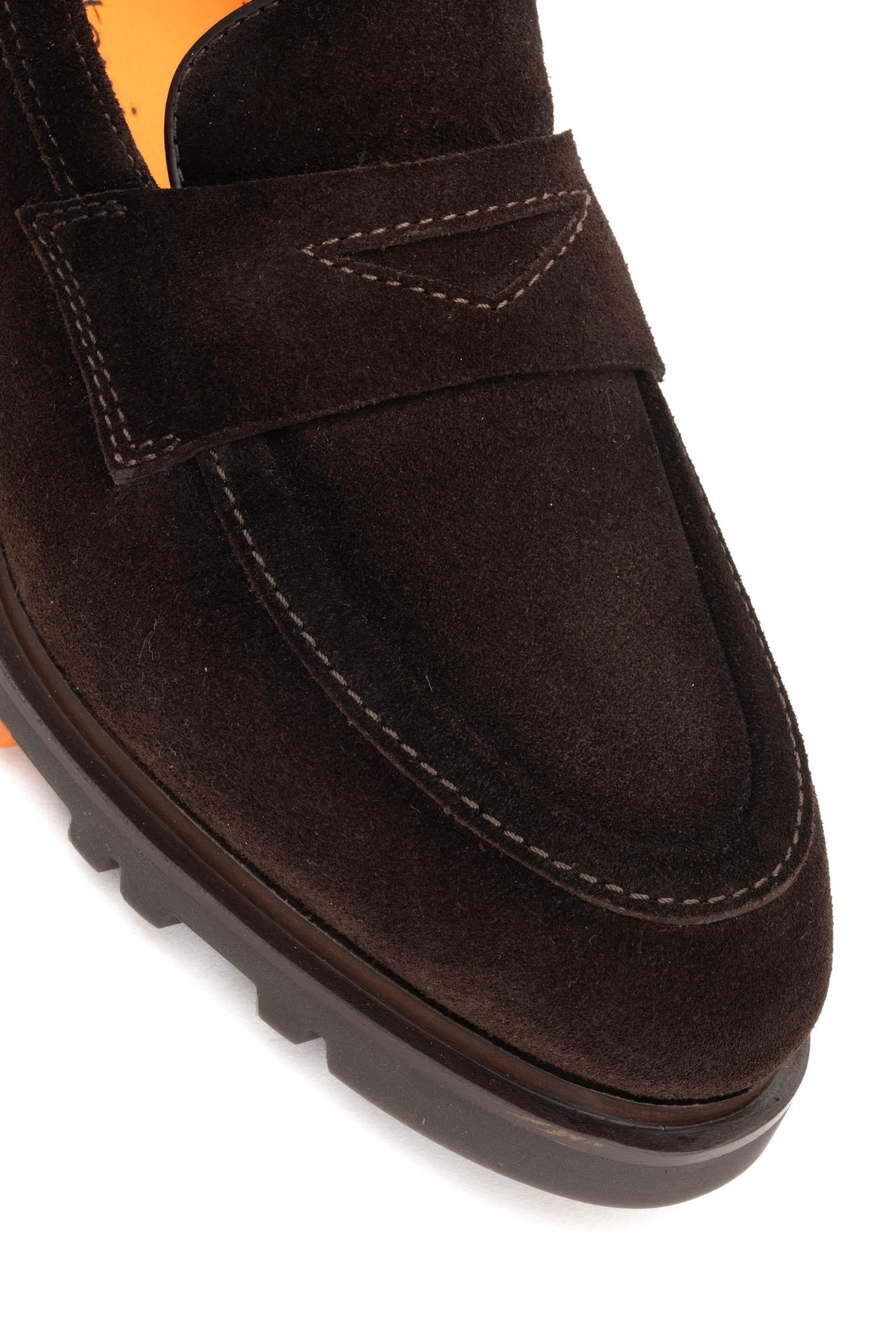 Mocassino in camoscio lavorazione Goodyear MCCO18859SM3GEGS T44 Santoni