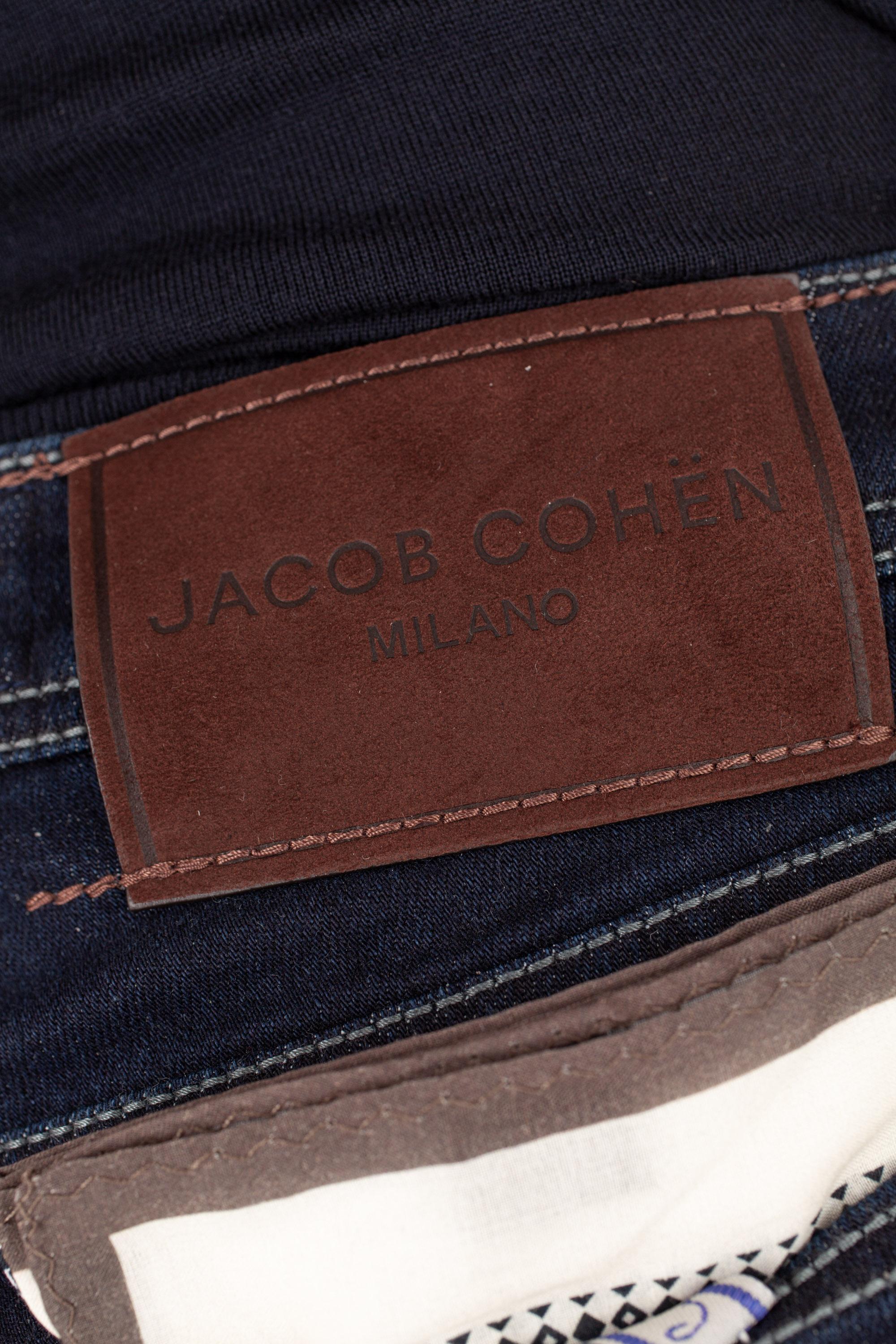 Jacob Cohen Jeans etichetta in camoscio marrone nick slim fit E07 31 P 3621 NICKSLIM 556D