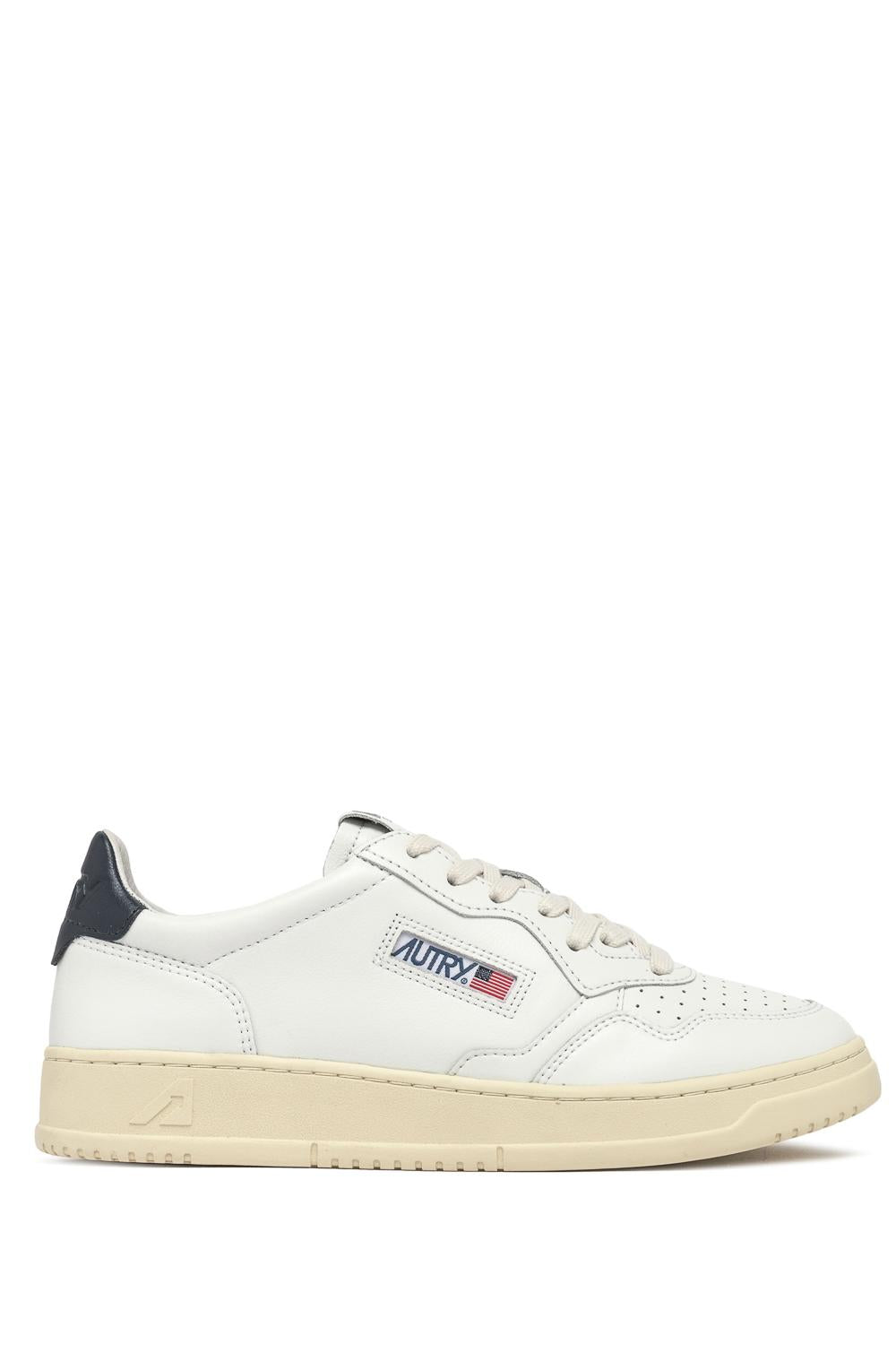 Autry Sneaker Medalist in pelle talloncino blu AULM - LL12 WHT/SPACE