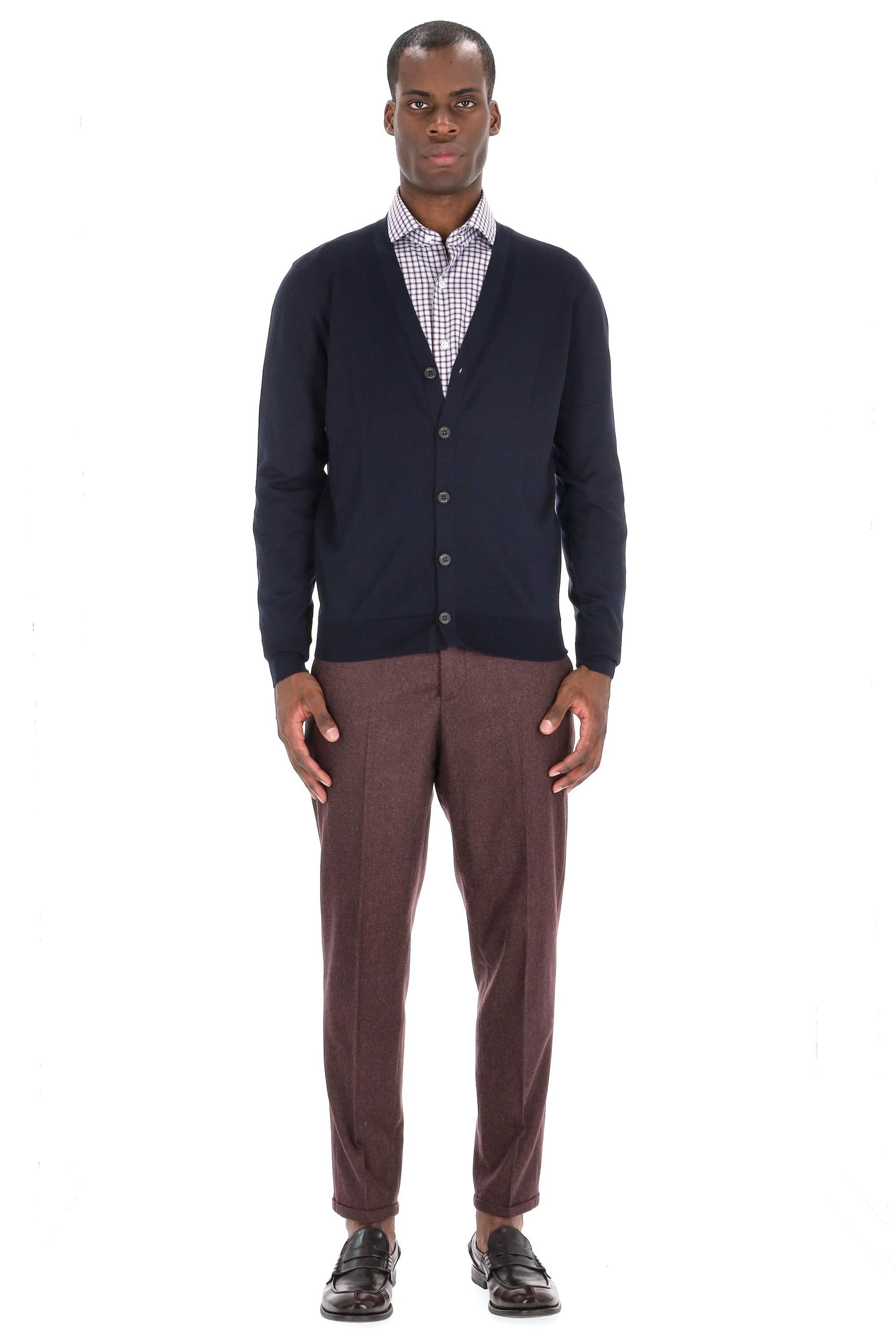 Cardigan in lana extrafine super 140's D0D109L-2 790 Drumohr