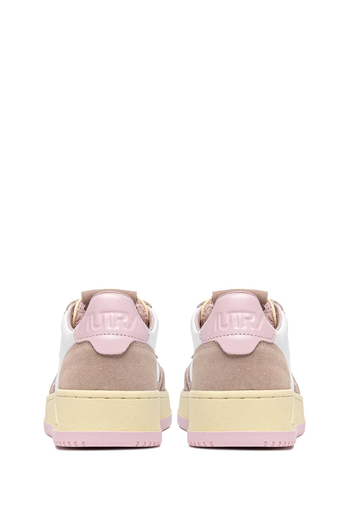 Autry Sneaker donna Medalist in pelle e camoscio lacci bicolor AULW BW01 WHT/PHARD