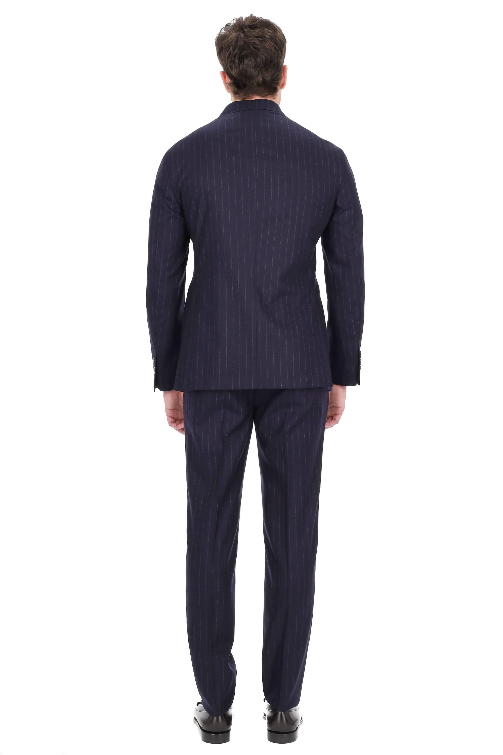 Barba Abito gessato doppiopetto in lana comfort S6__51074 0089