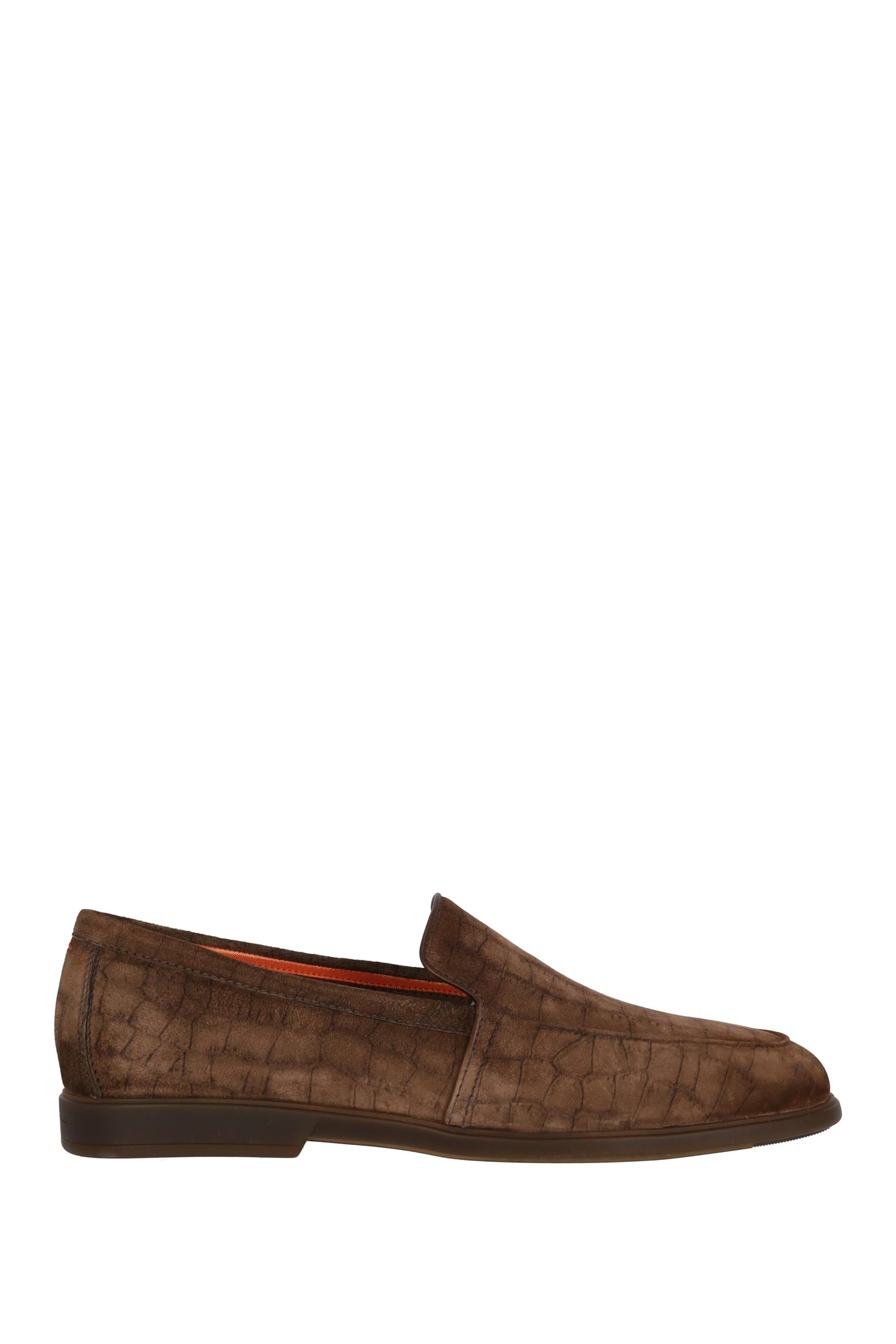 Santoni Slip on in camoscio stampa cocco MGAR18829TGRSEAO M21