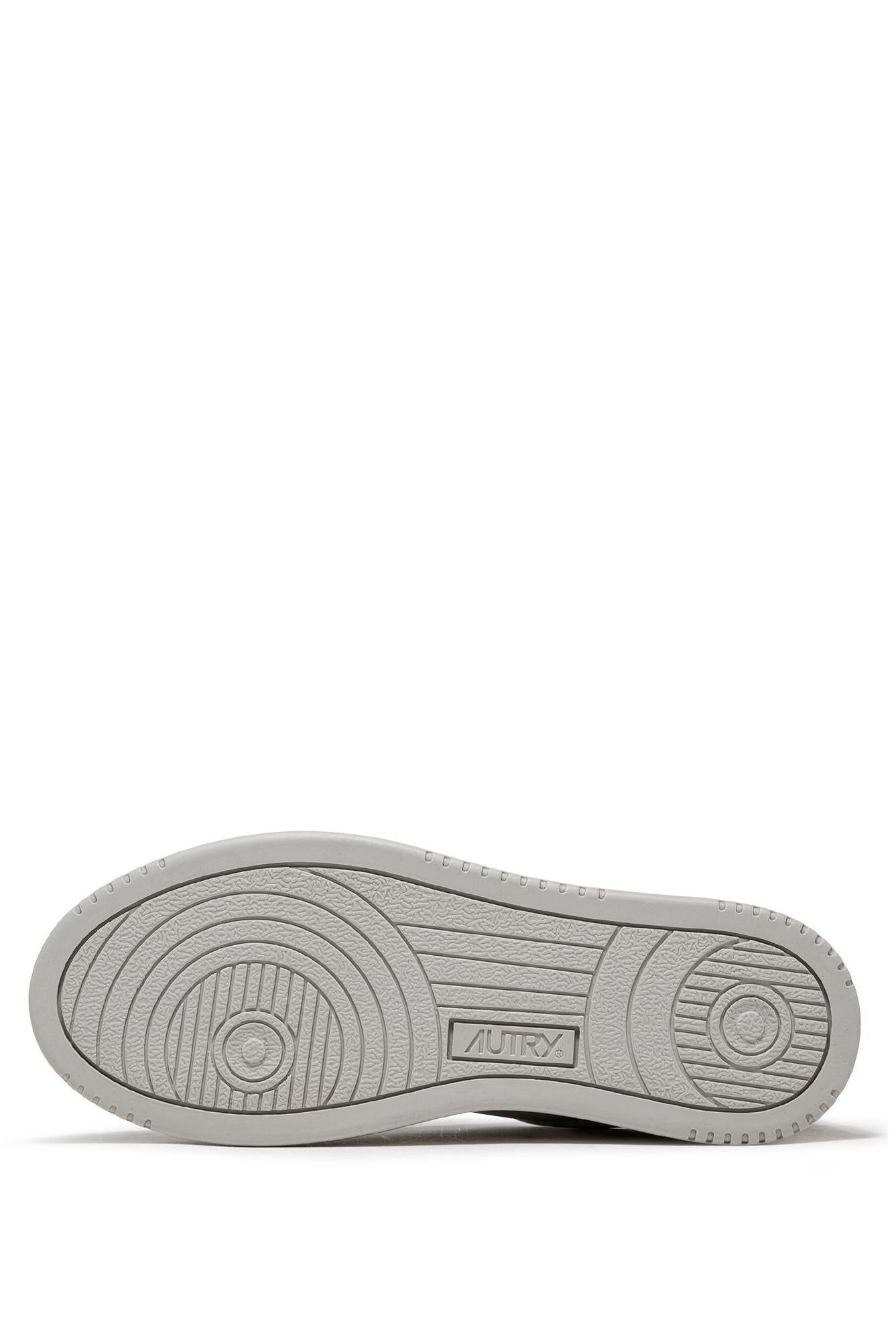 Autry Sneaker Medalist in pelle bimateriale bianco-grigio AULM-WB10 WHT/VAPOR
