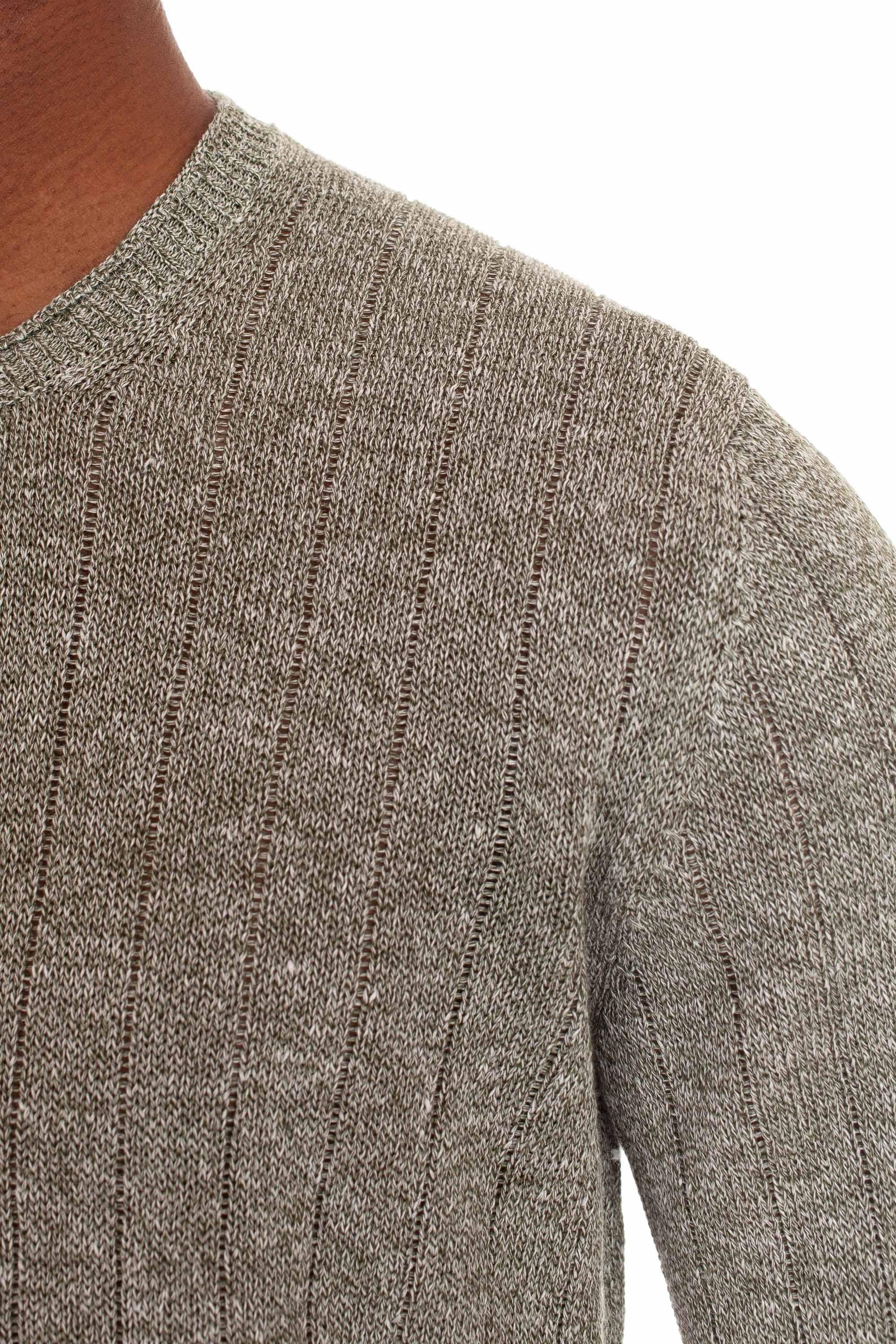 Maglia in lino-cotone melange con rollino 23190 18634 460 Gran Sasso
