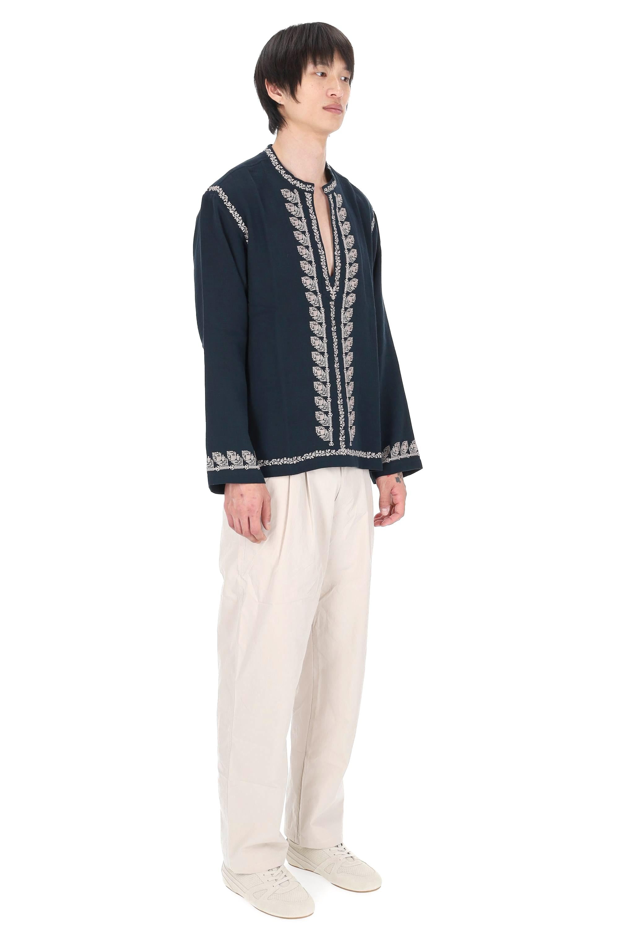 Isabel Marant Blusa in garza di cotone ricamata Cizalie HT0848HA-D1T10H 02FK