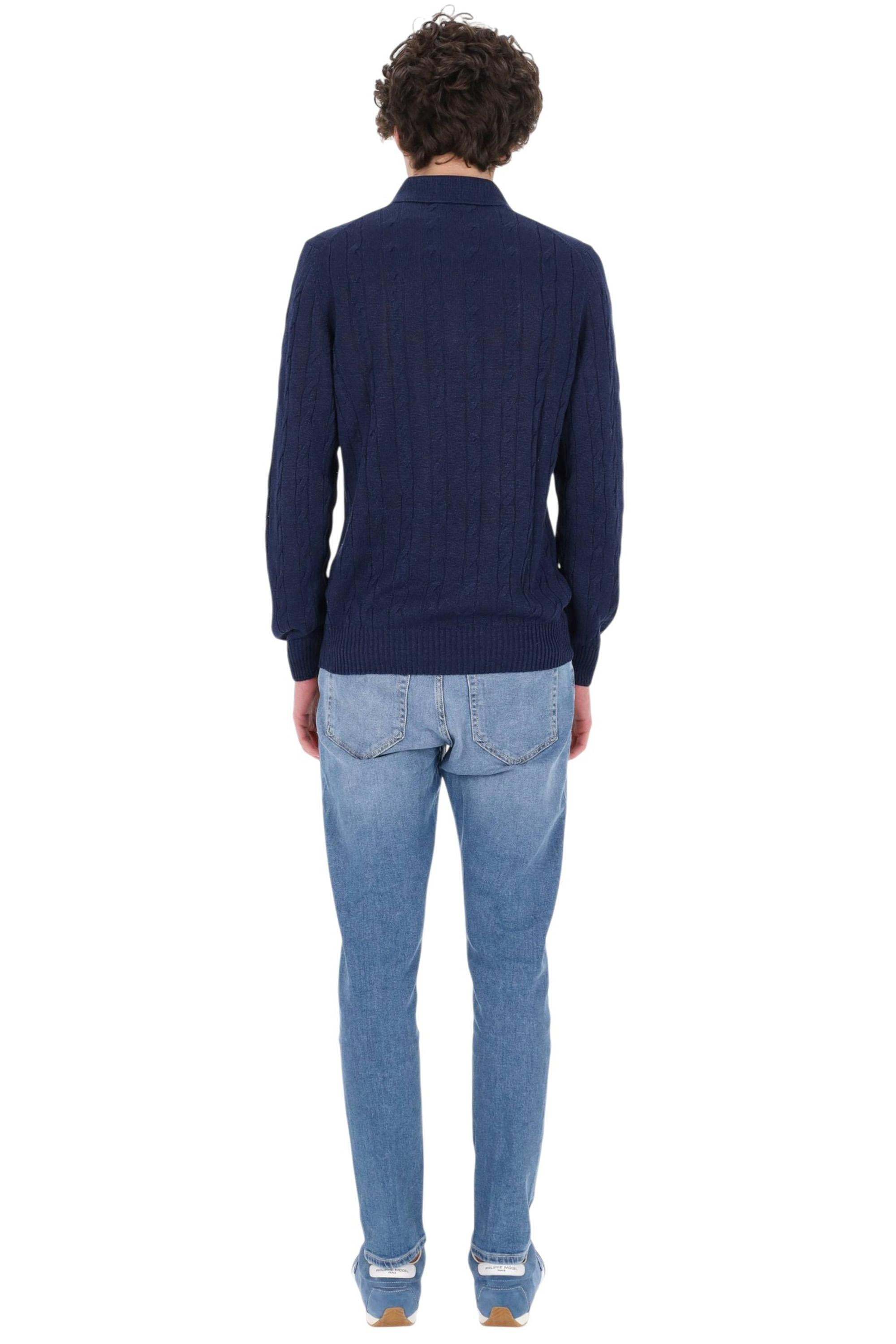 Barba Polo-maglieria in lino-cotone a trecce 1866723572-2 598