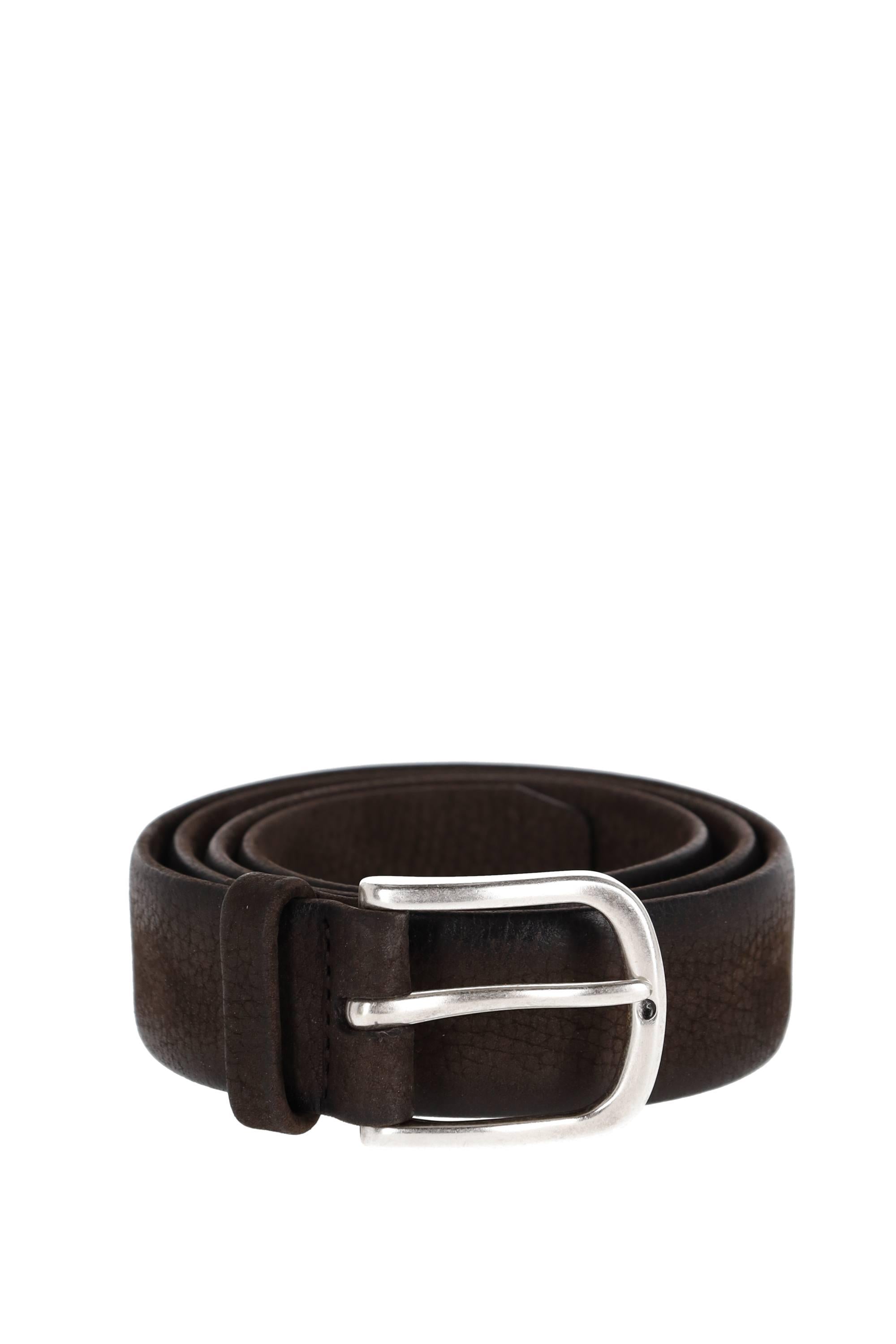 Orciani Cintura tubolare in pelle di nabuck U08281_NBS/4 TMO