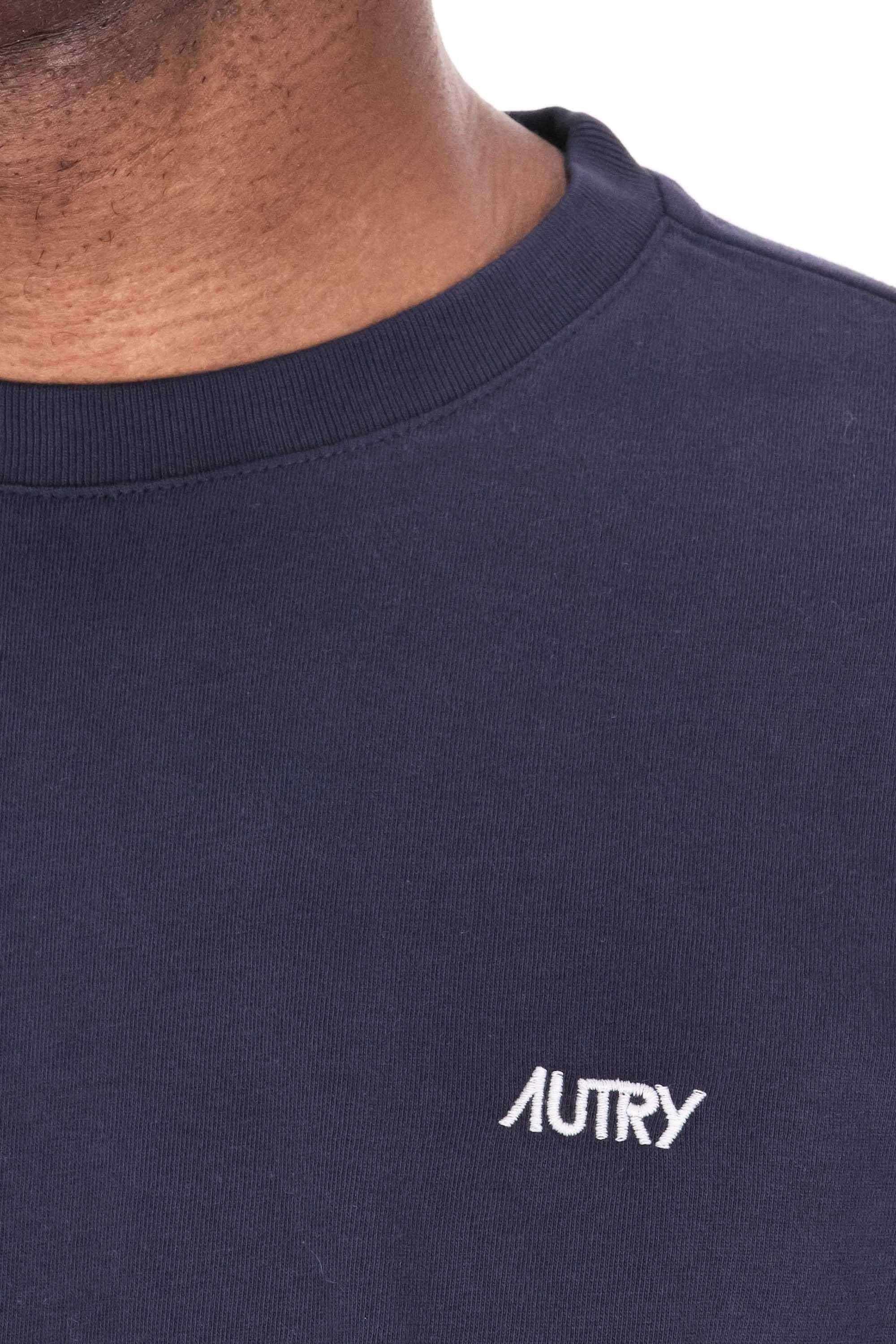 T-shirt in cotone manica lunga LSPX A6JB BLUE Autry