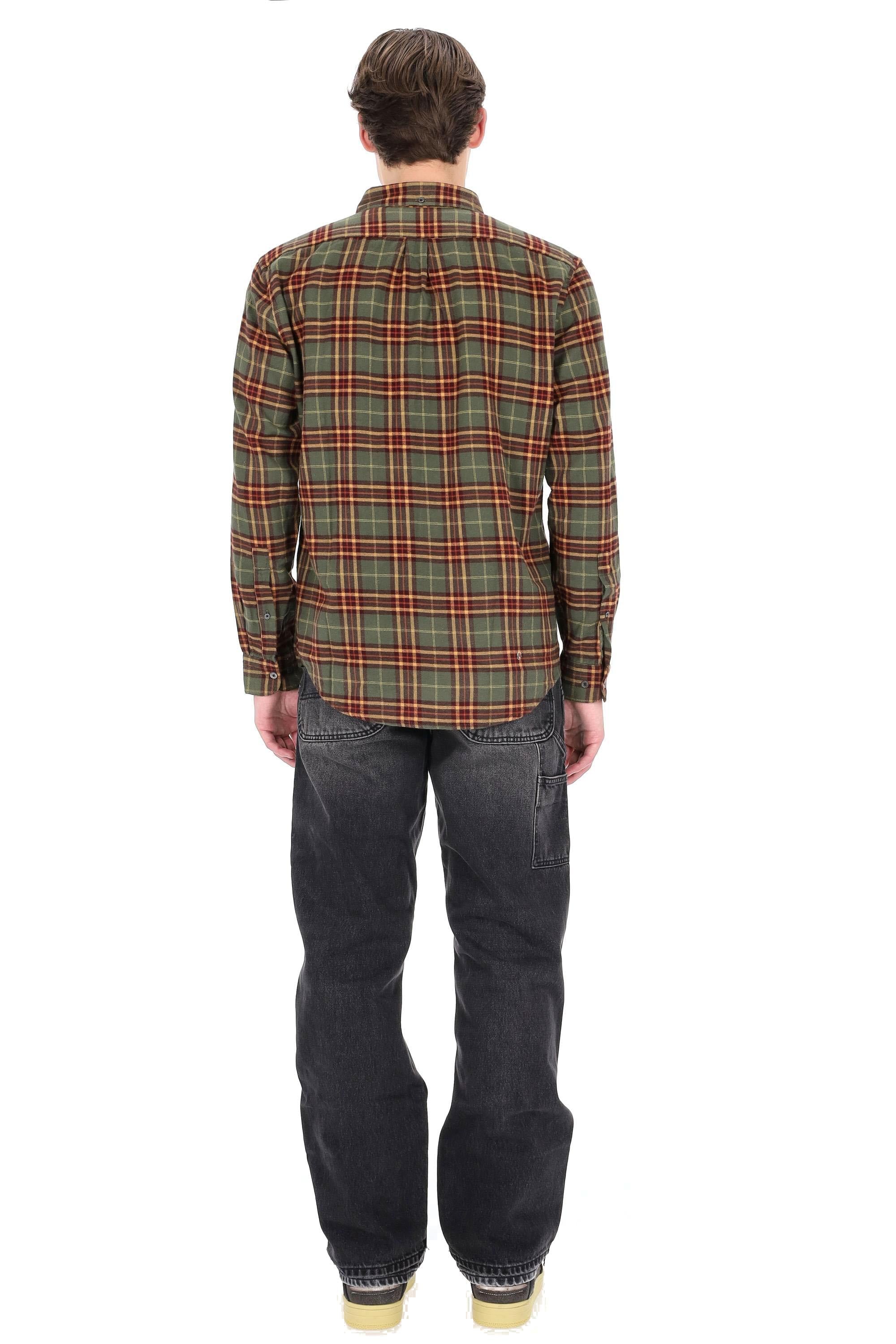 Portuguese Flannel Camicia in flanella di cotone modello Hoop 044 MLTCLR