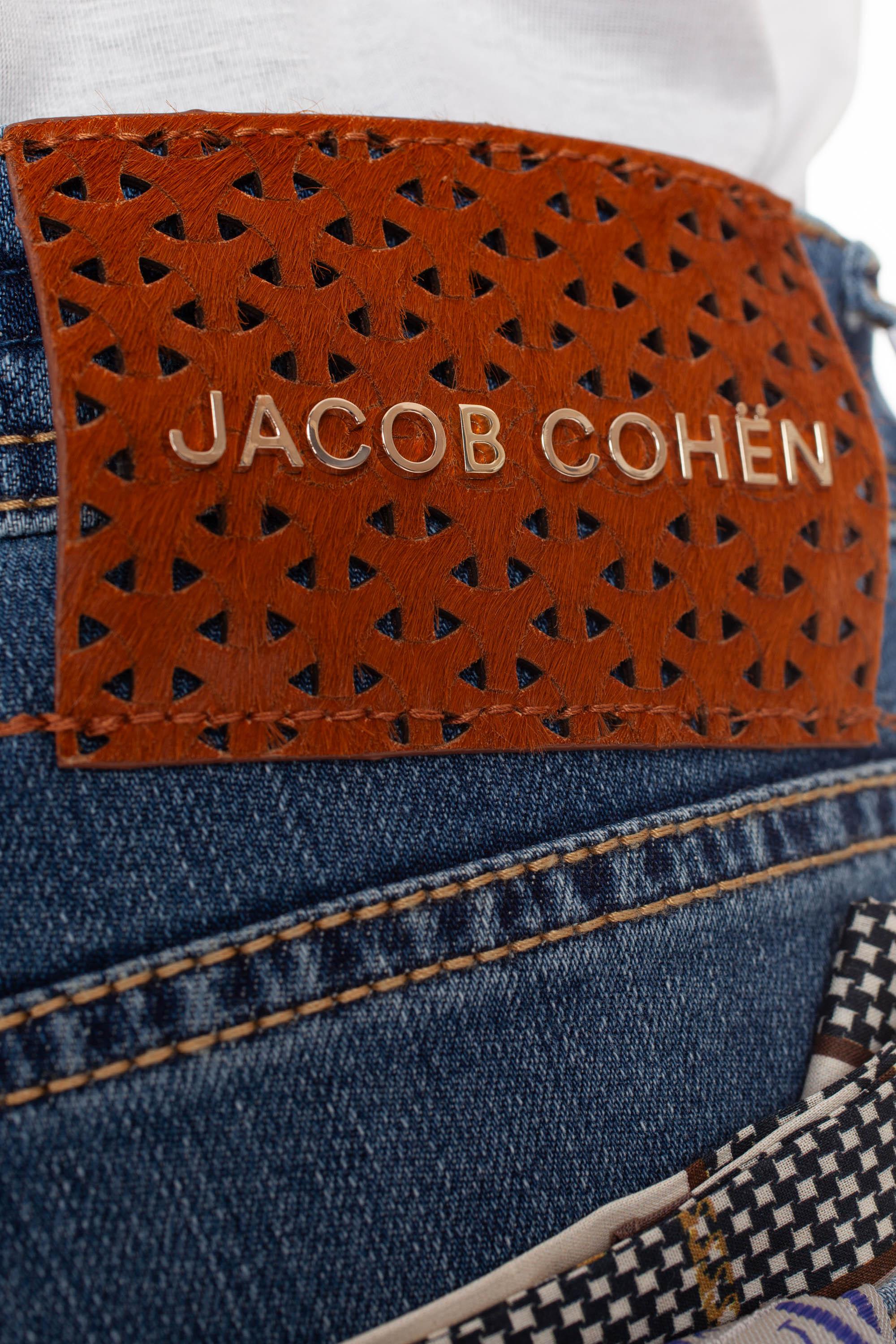 Jacob Cohen Jeans in cotone-modal etichetta cavallino intarsiato Nick Slim fit M07 31 S4063 NICK SLIM 675D