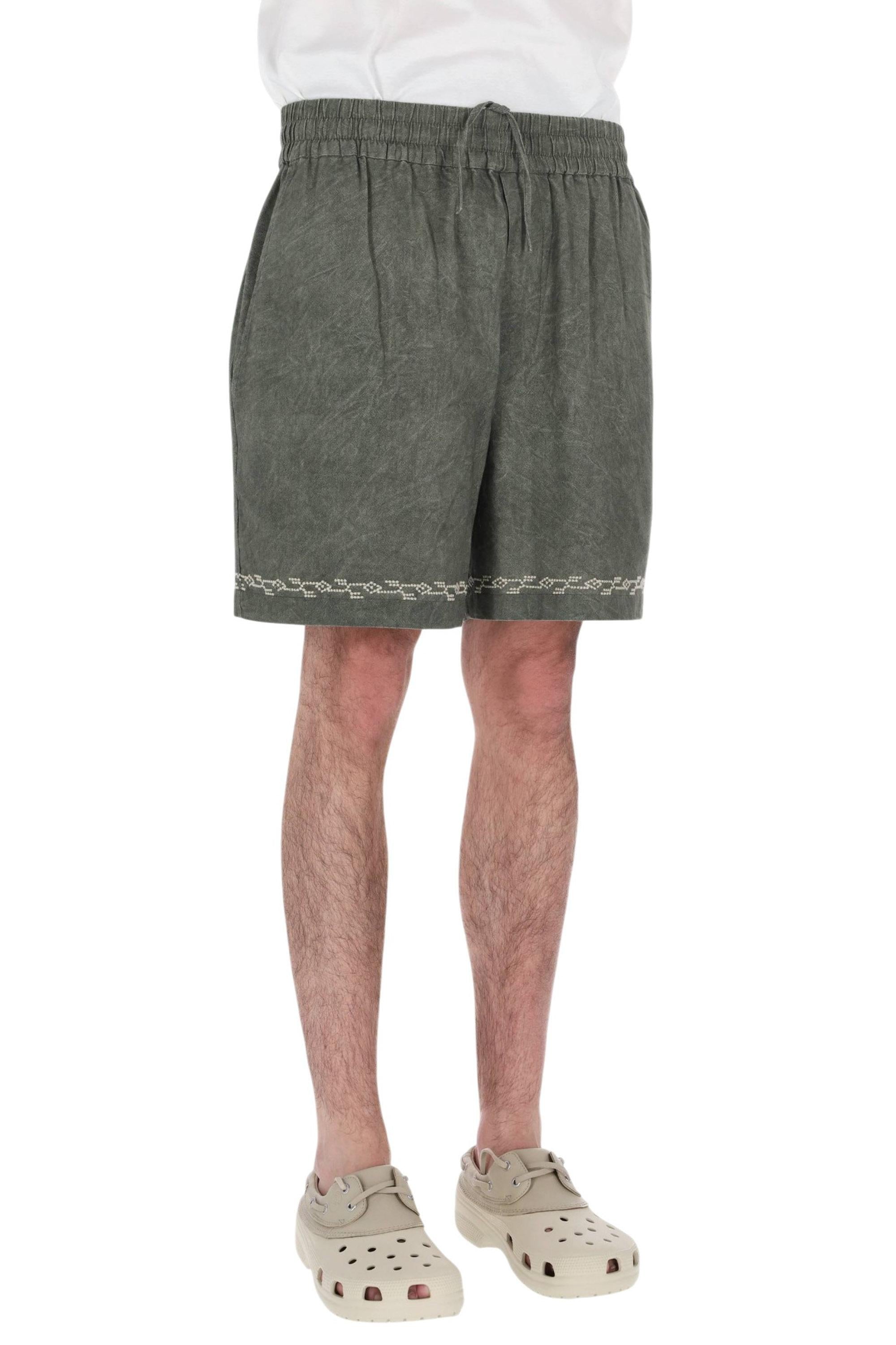 Isabel Marant Pantalone Zilan in garza di cotone con ricami SH0237HB-D1T11H 67LK