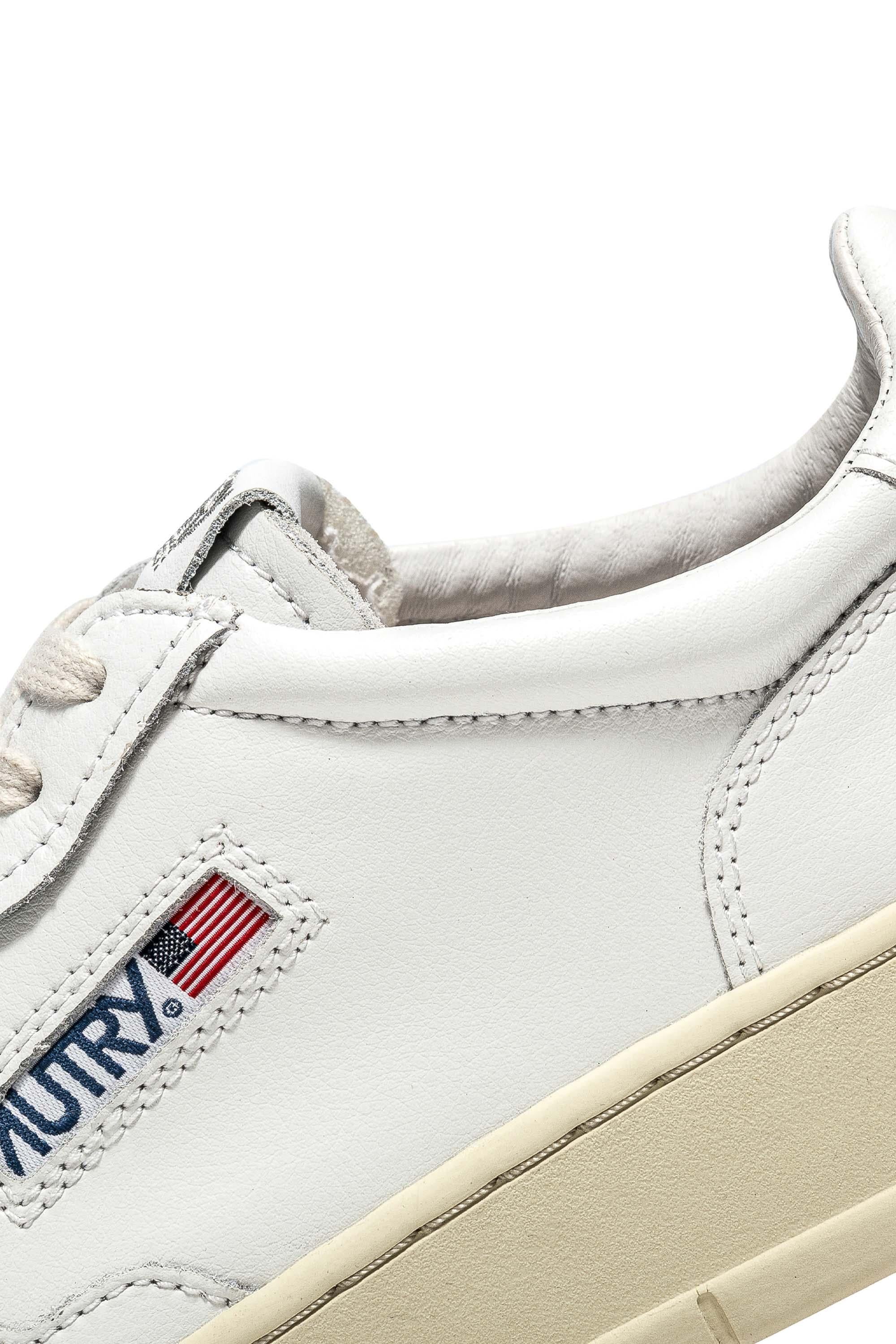 Sneaker Medalist donna in pelle talloncino bianco AULW - LL15 WHT/WHT Autry