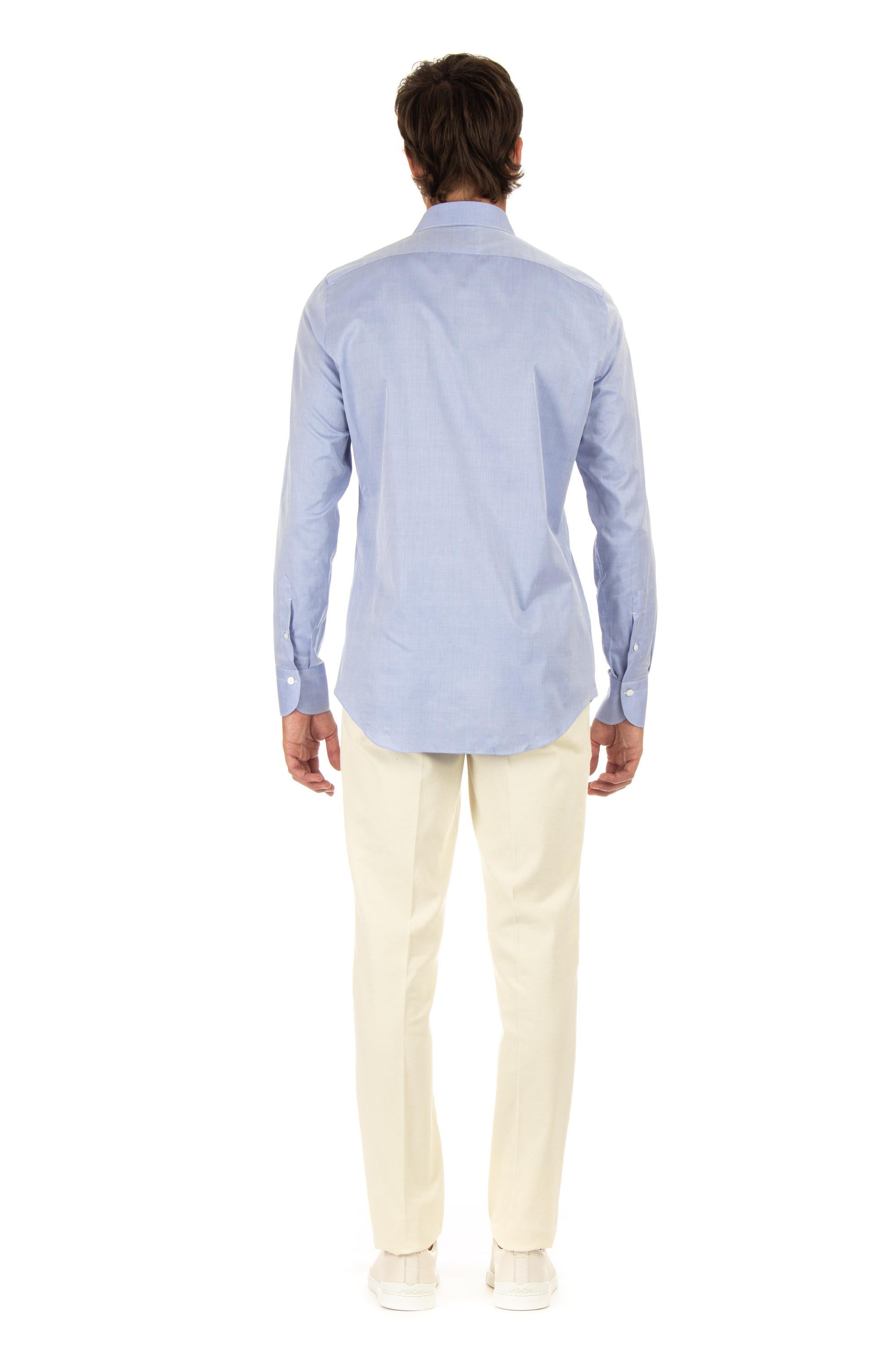 Finamore Camicia sartoriale in twill 170/2 linea milano 2MZNPSZ 840628 C0495Z 03