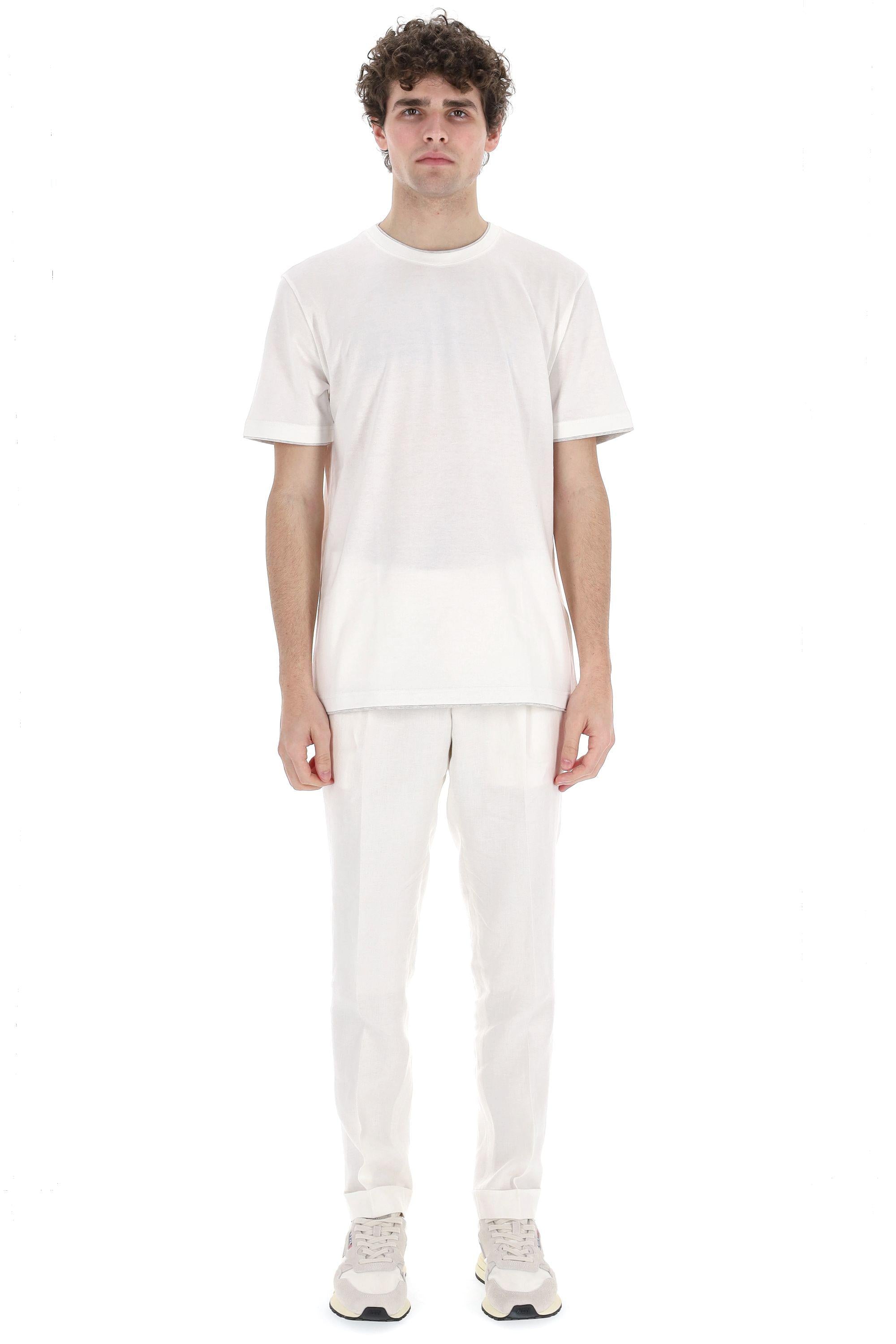 Eleventy T-shirt in cotone doppi profili X75TSHH04 TESH077 01-13