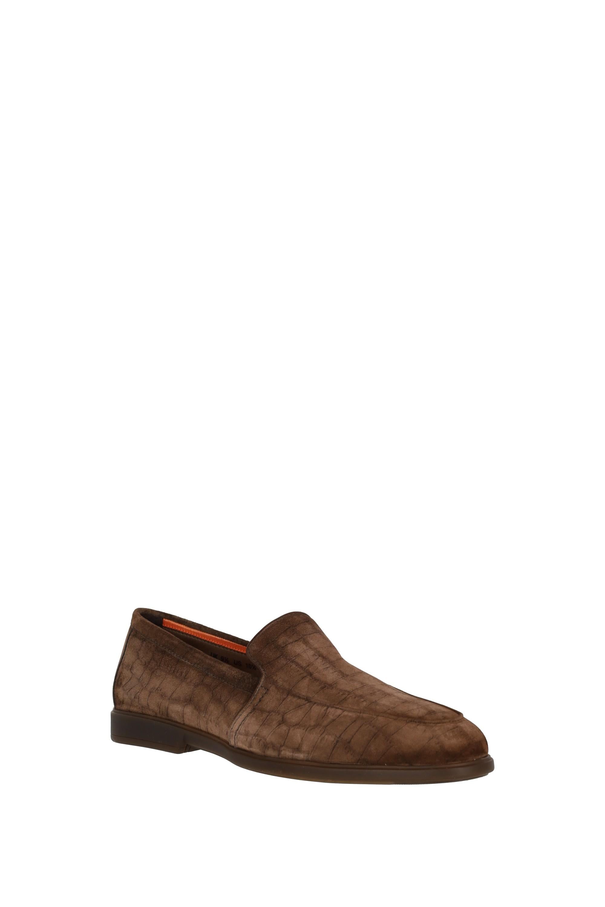 Santoni Slip on in camoscio stampa cocco MGAR18829TGRSEAO M21