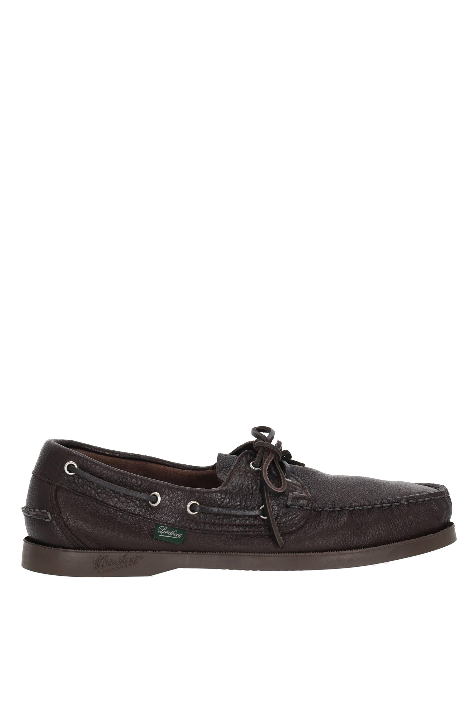 Paraboot Mocassino da barca in pelle di cervo modello Barth 780555 MARRON-CERF MARRON