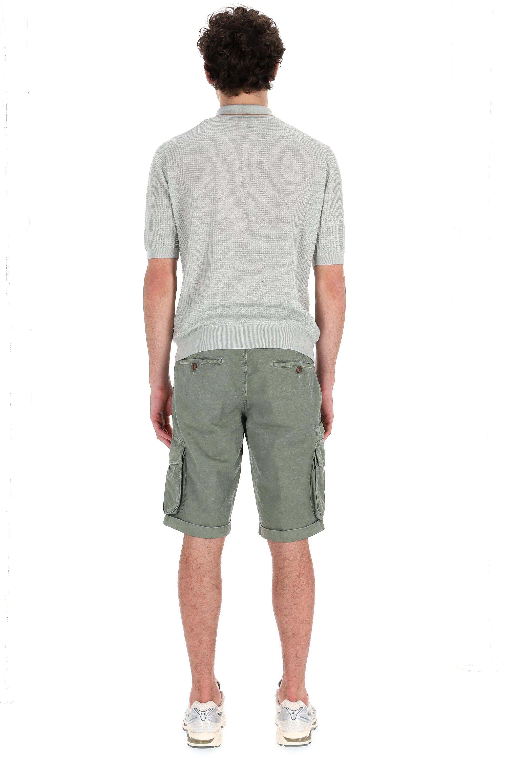 Polo tramata in cotone e lino B2W222 14C09 72500 Ballantyne