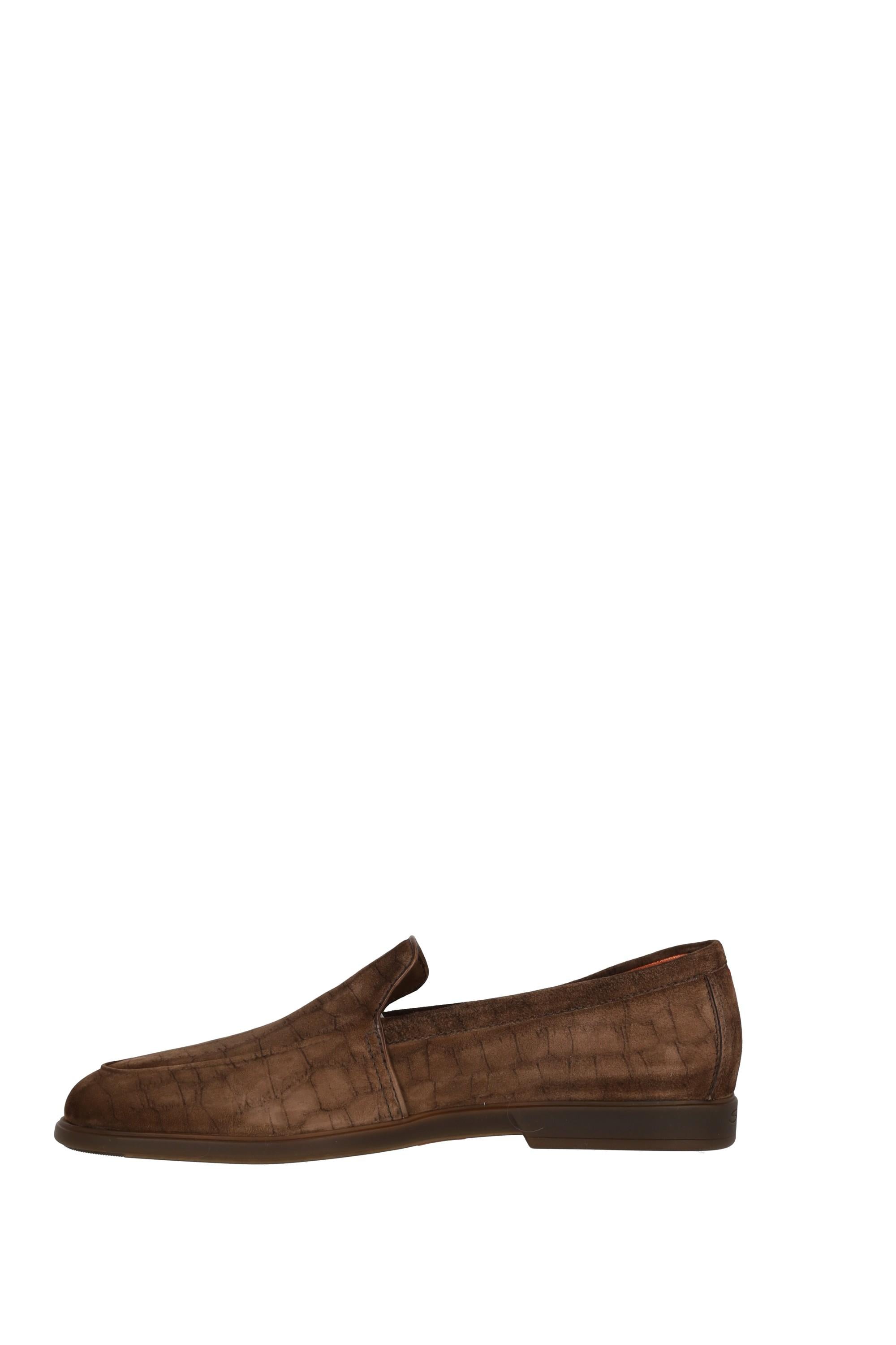 Santoni Slip on in camoscio stampa cocco MGAR18829TGRSEAO M21