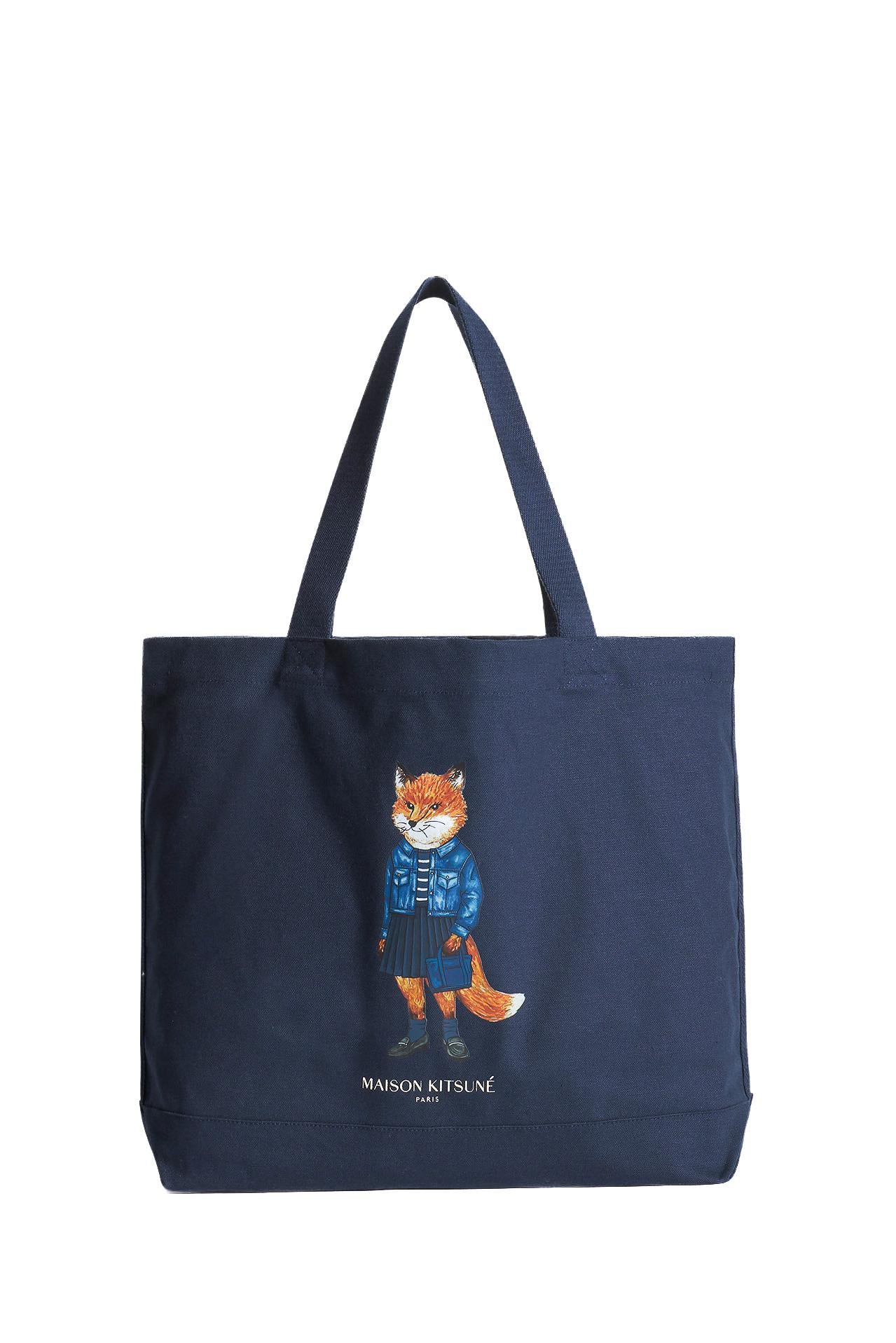Maison Kitsuné Tote bag fox in cotone PW05107WW9042 0413