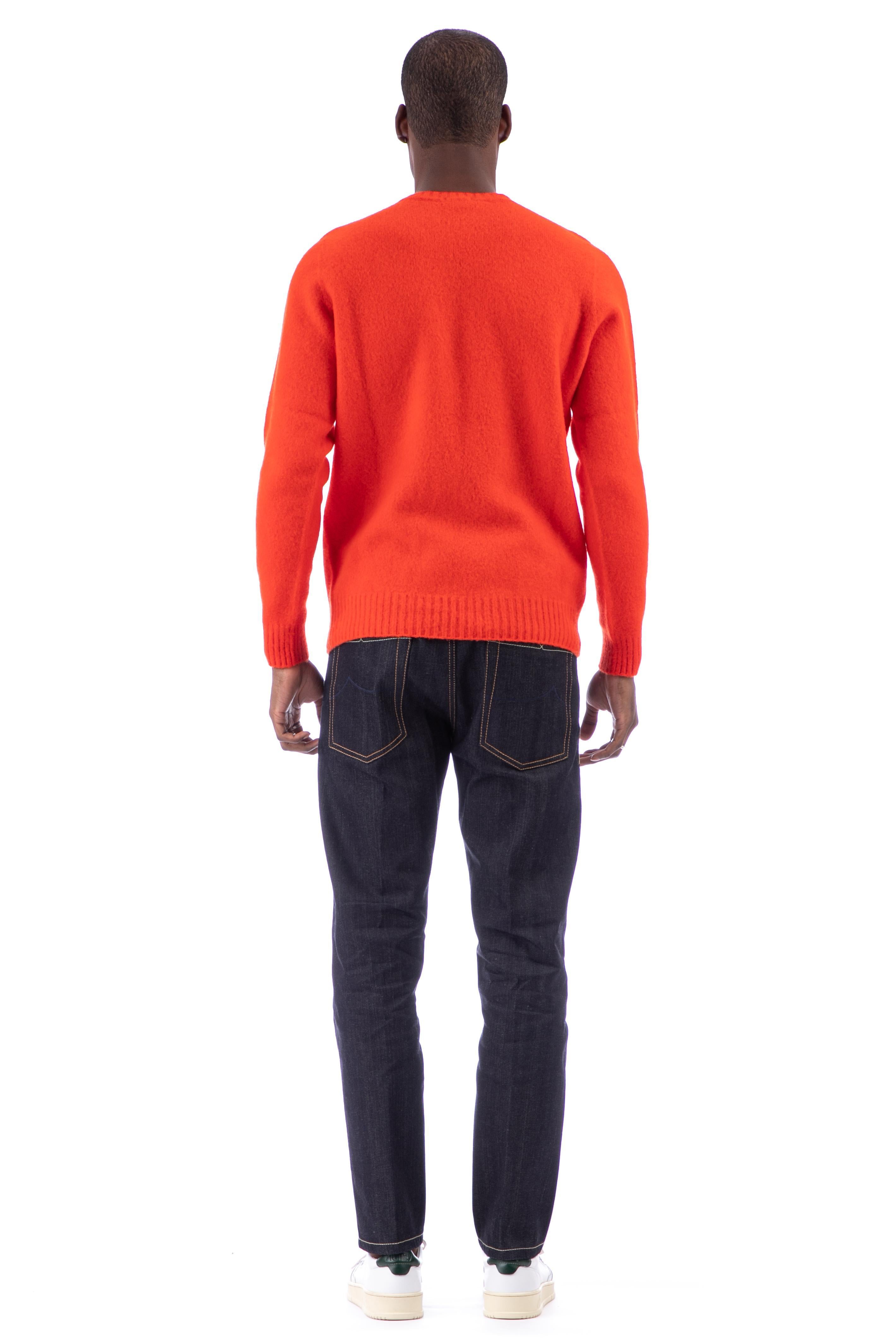 Maglia girocollo in lana garzata D8W103G_NEW6 283 Drumohr