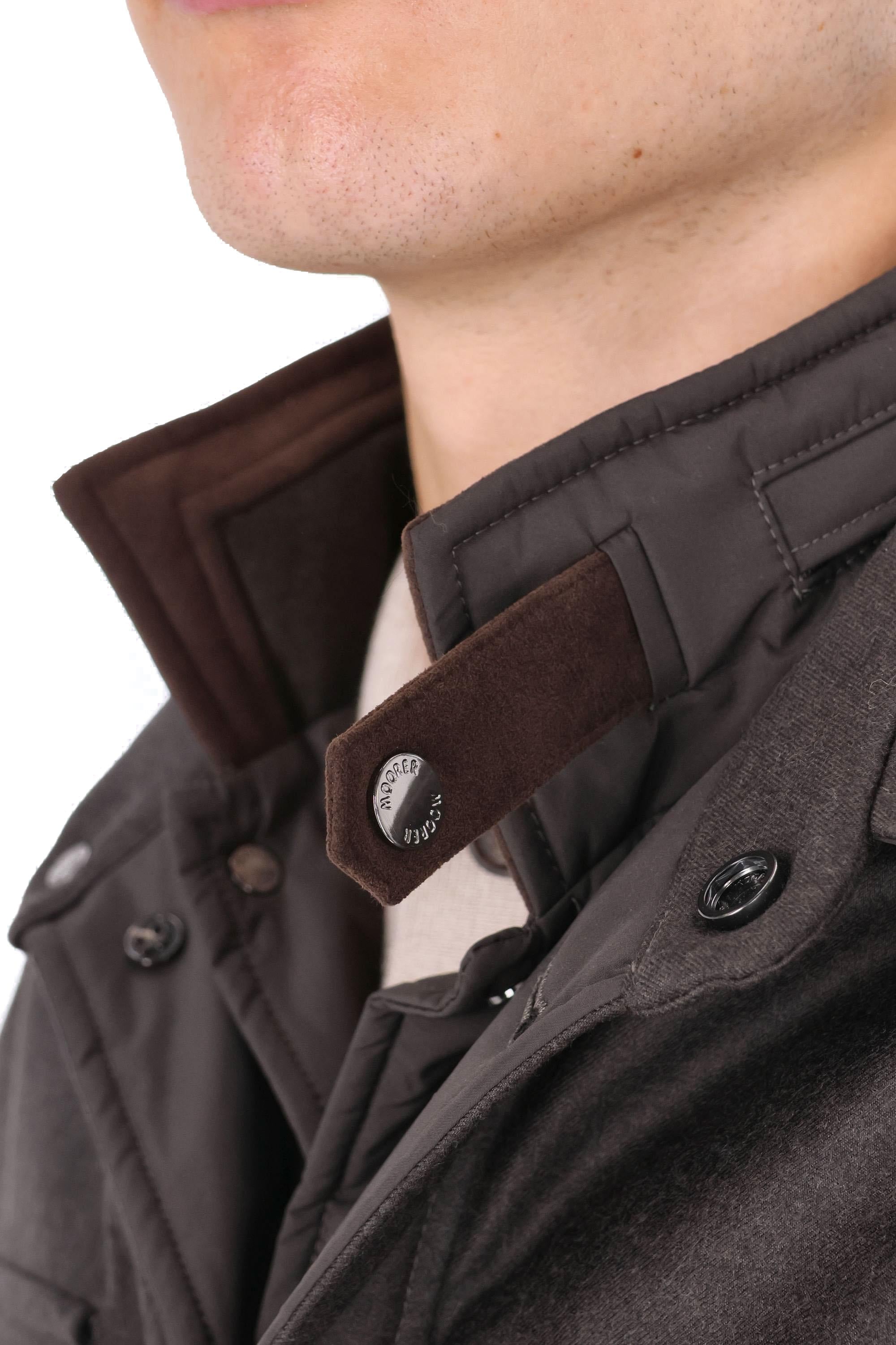 Moorer Giubbotto-camicia in lana anti acqua imbottito piuma mod. Duino-LL DUINO-LL U0213