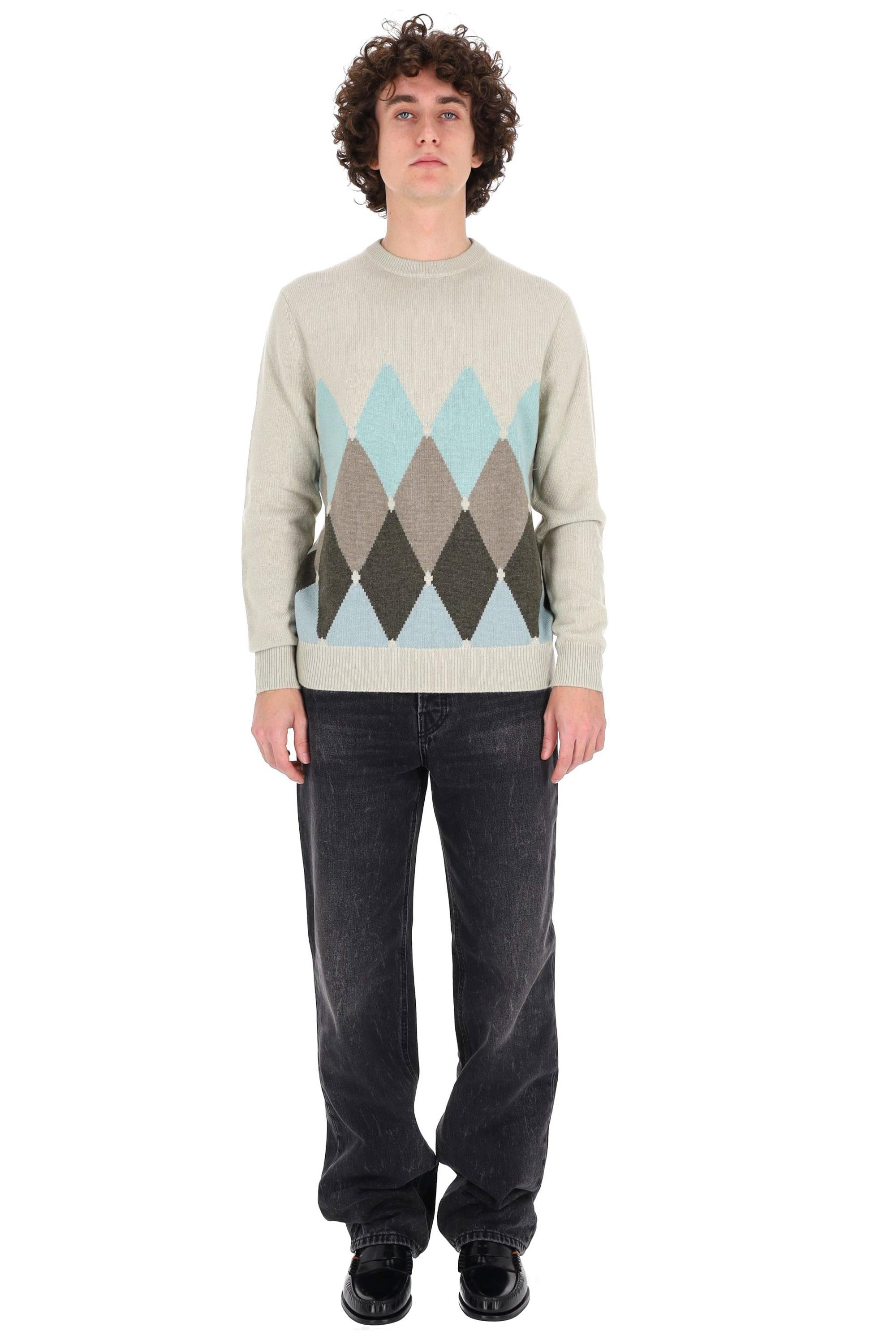 Ballantyne Maglia girocollo in cashmere 2 fili lavorazione argyle B2P000 7K0A8/8 92736