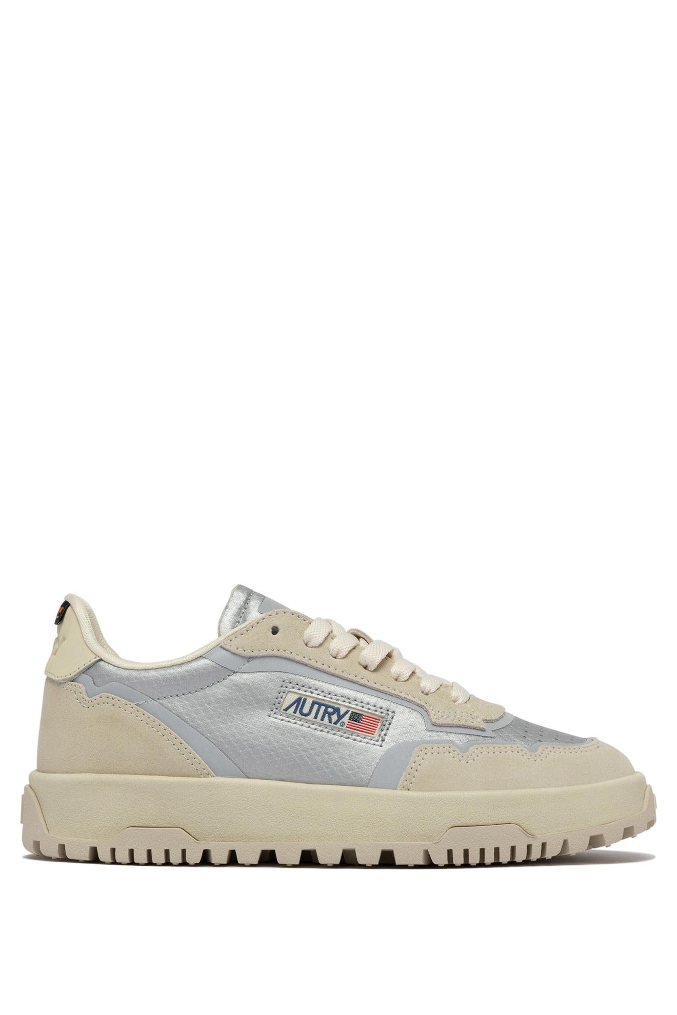 Autry Sneaker WildPace donna in cordura e camoscio LDLW AU02 WHT/SIL