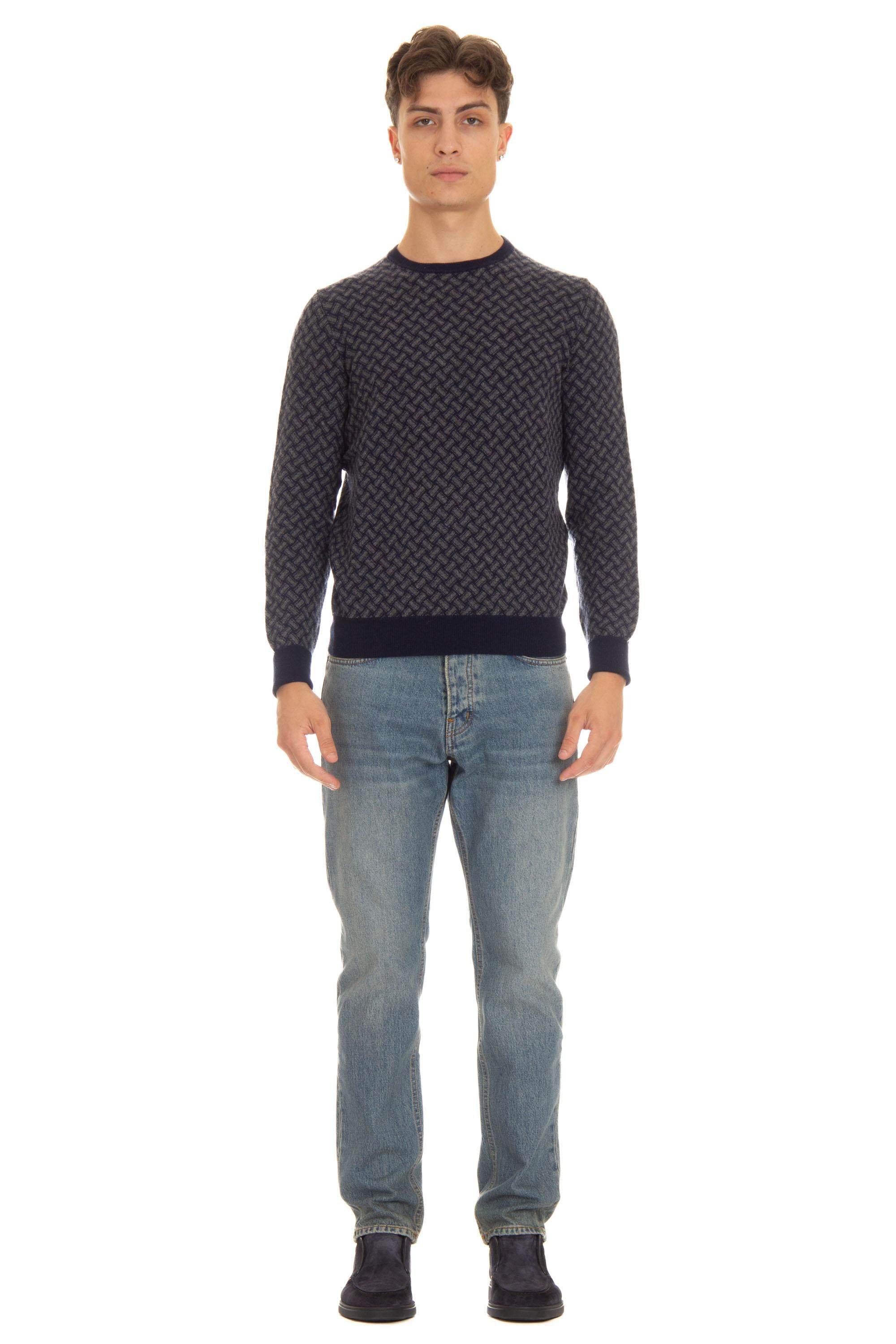 Maglia girocollo biscottino in puro cashmere D2K103.4 AI31 Drumohr