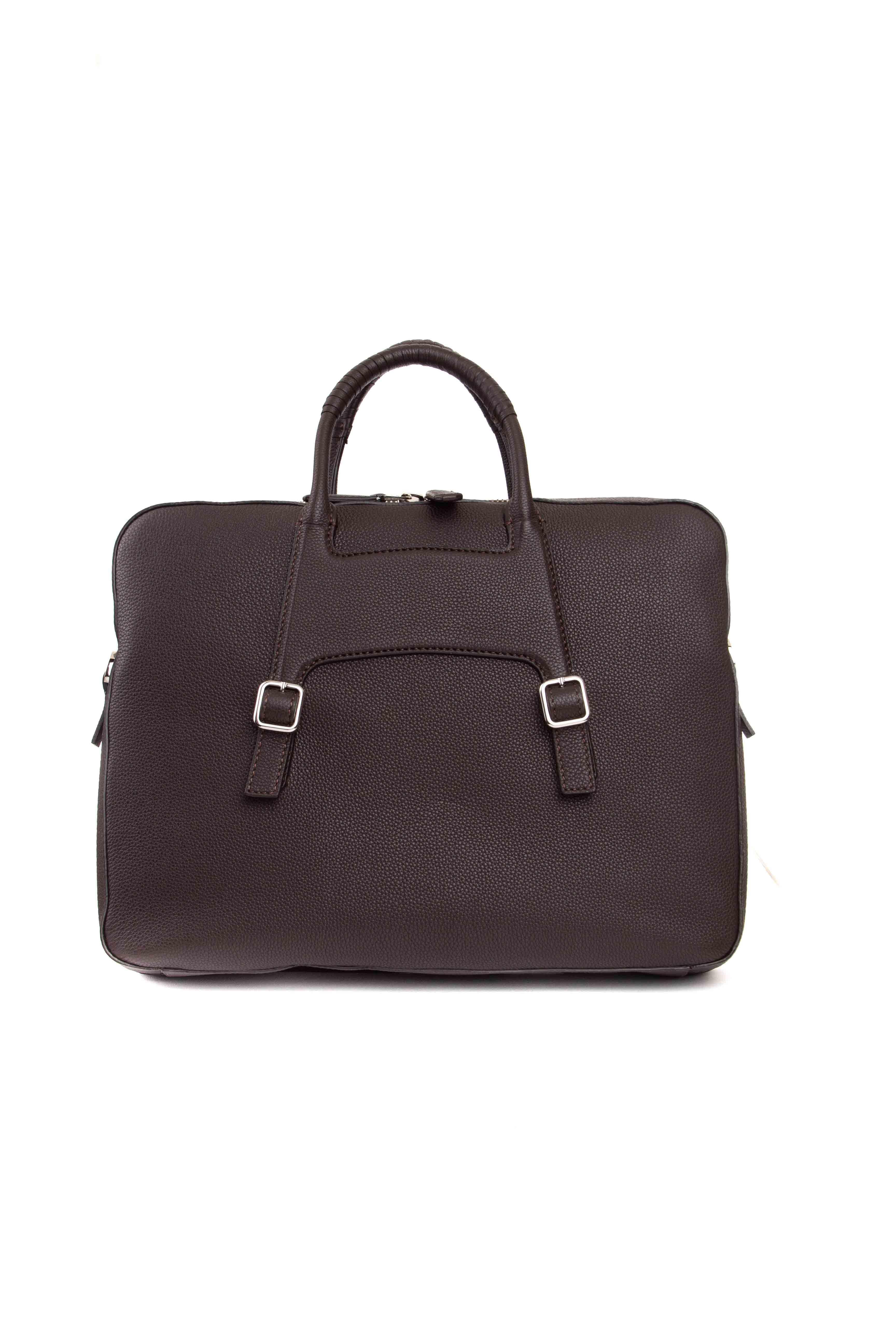 Santoni Borsa 24 ore in pelle martellata con tracolla UIBBA2432EN-ASIW T50