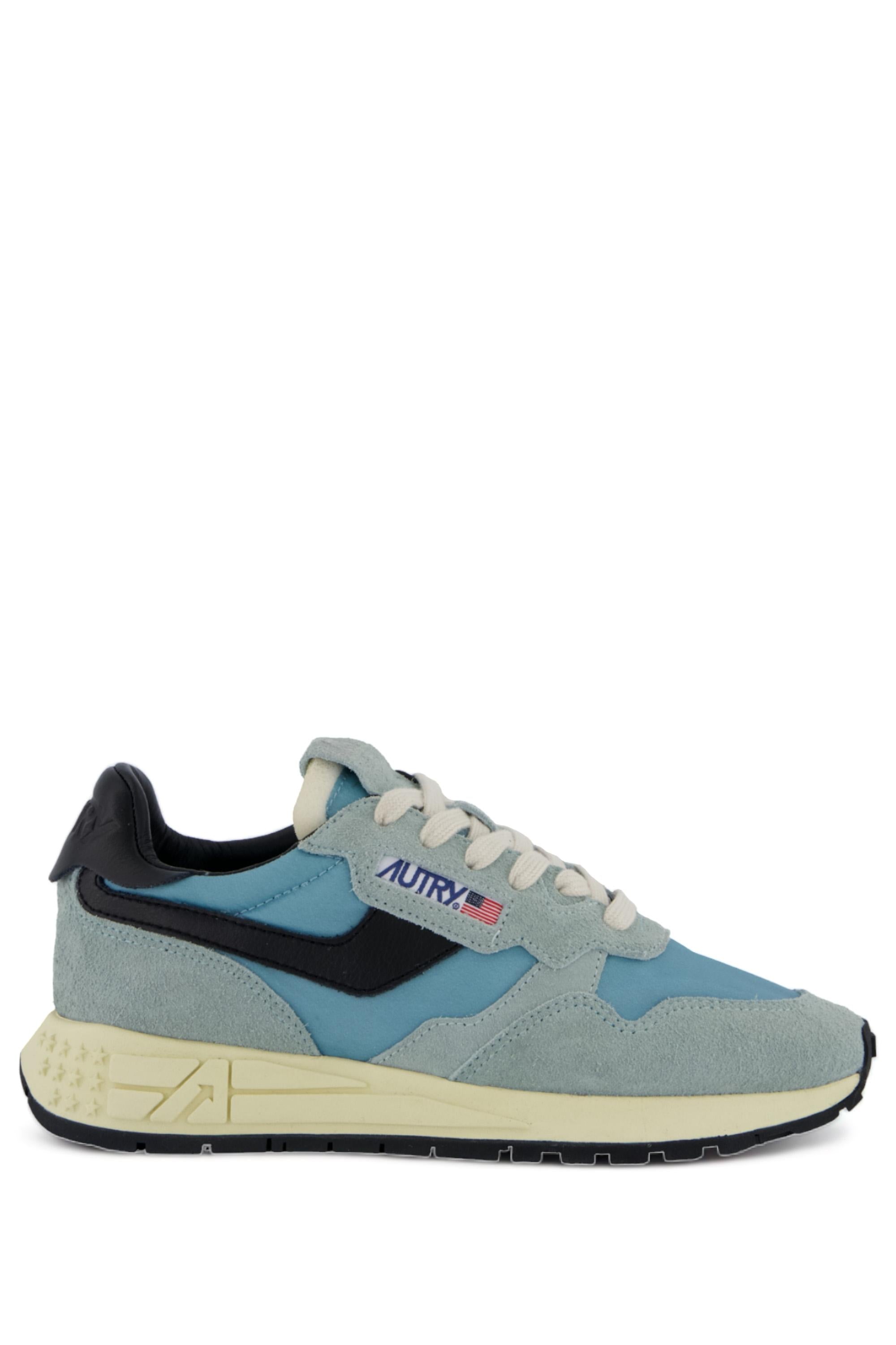Running donna Reelwind azzurra in nylon e camoscio WWLW HN09 JADE/BLACK Autry