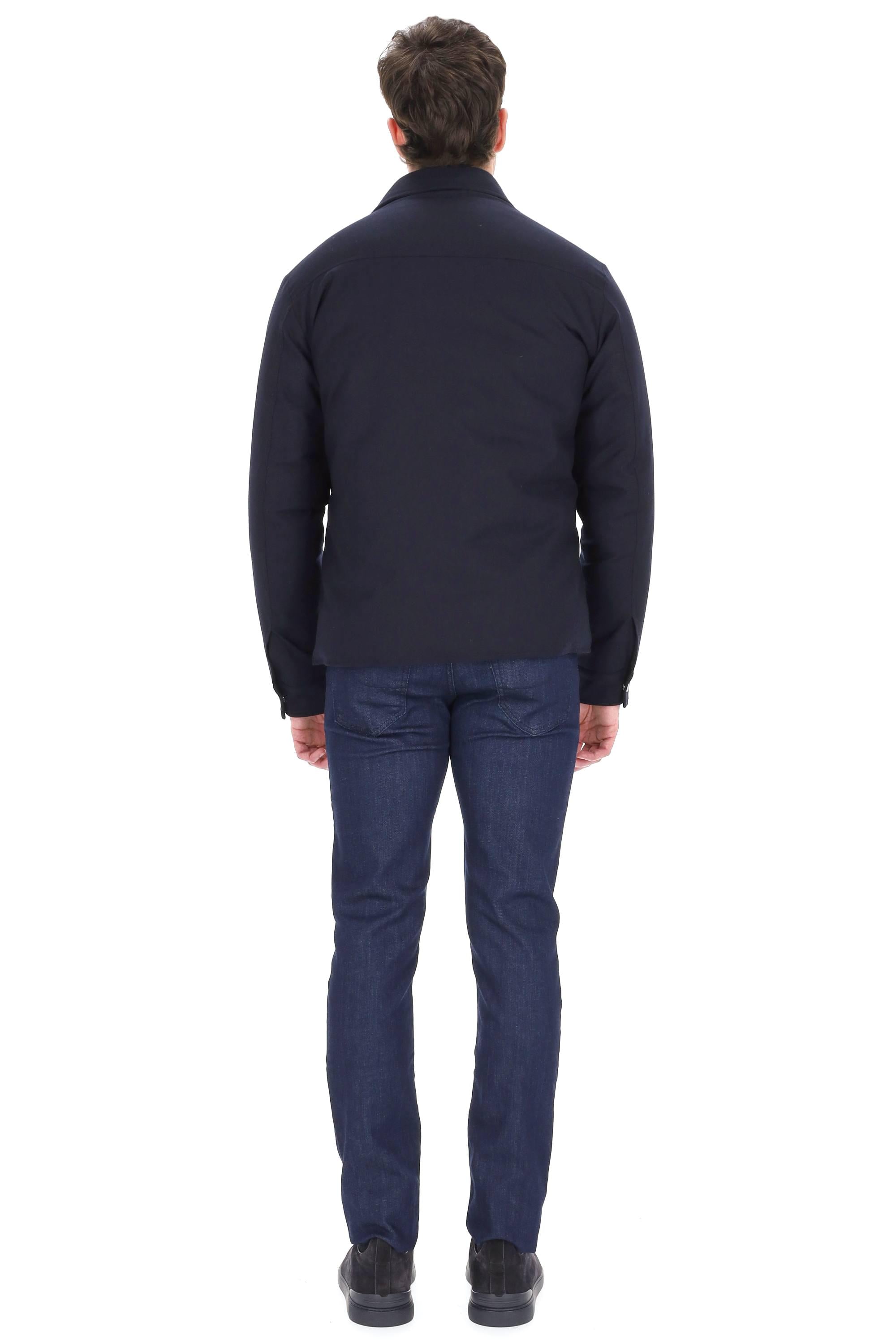 Eleventy Giubbotto in lana 14 micron con bottoni a pressione J75GBTI30 TES0H009/2 11N