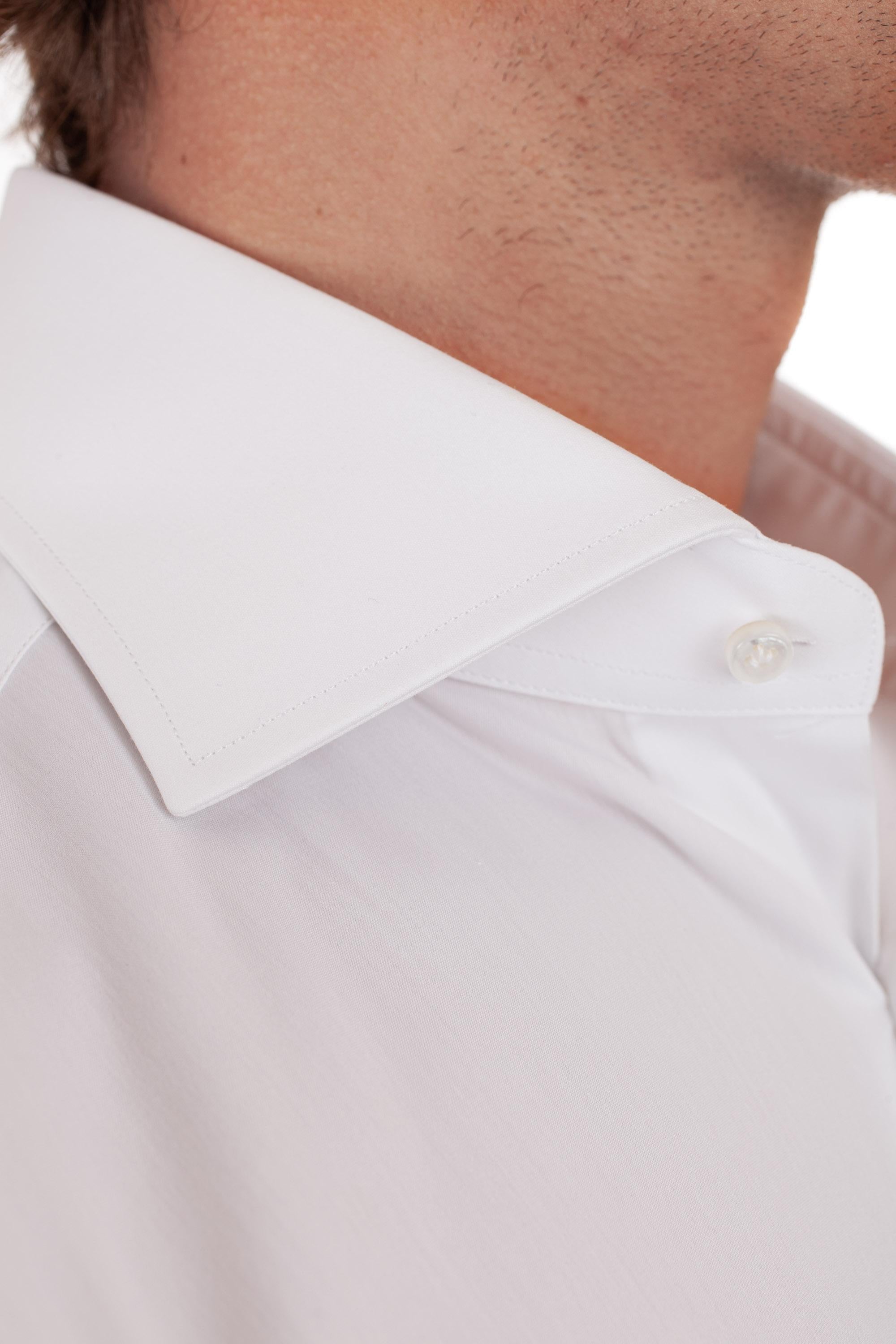 Camicia in popeline stretch etichetta nera I1U13P01PZ2700U BIANCO Barba