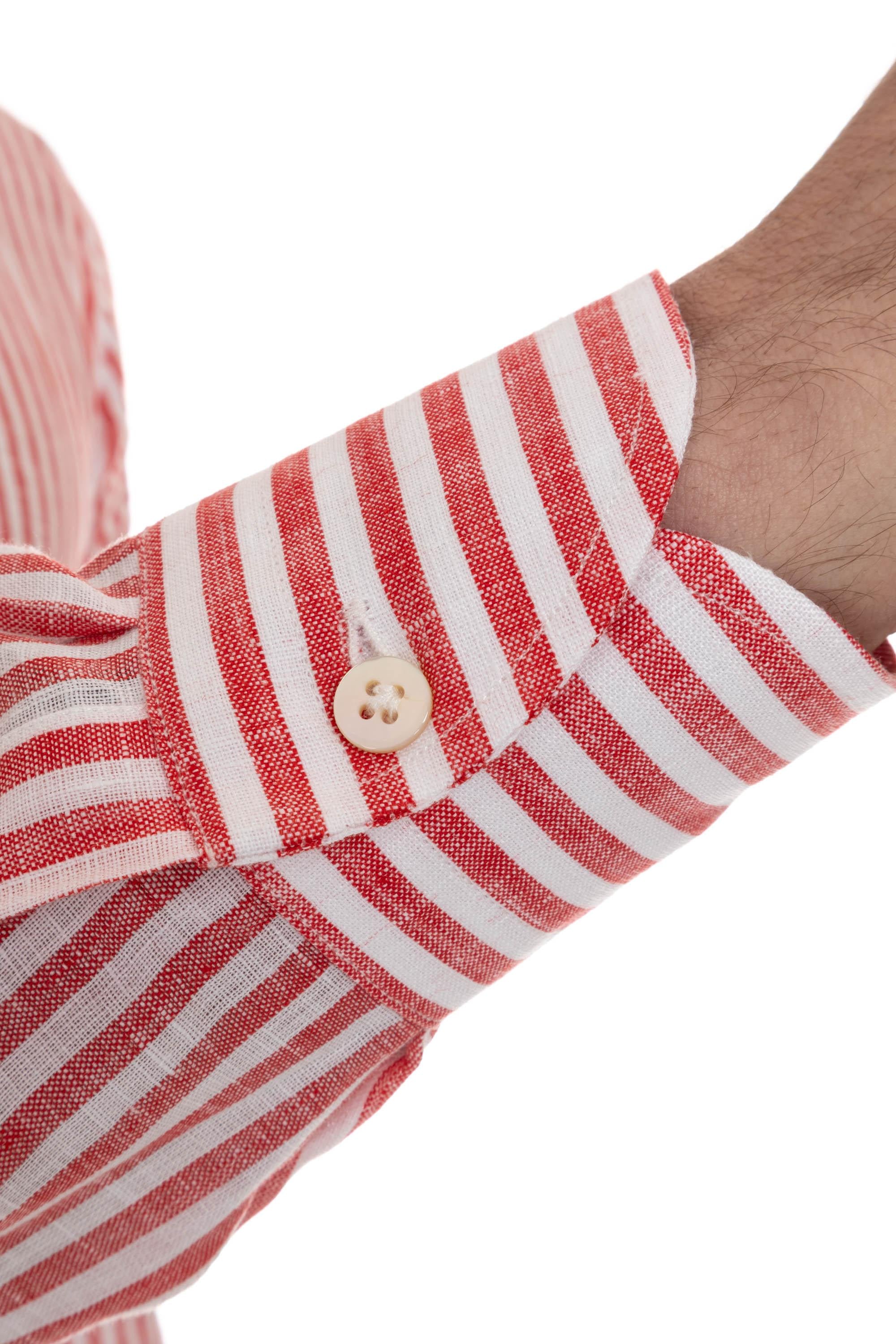 Camicia sartoriale in lino rigata 18052/2 9 Borriello