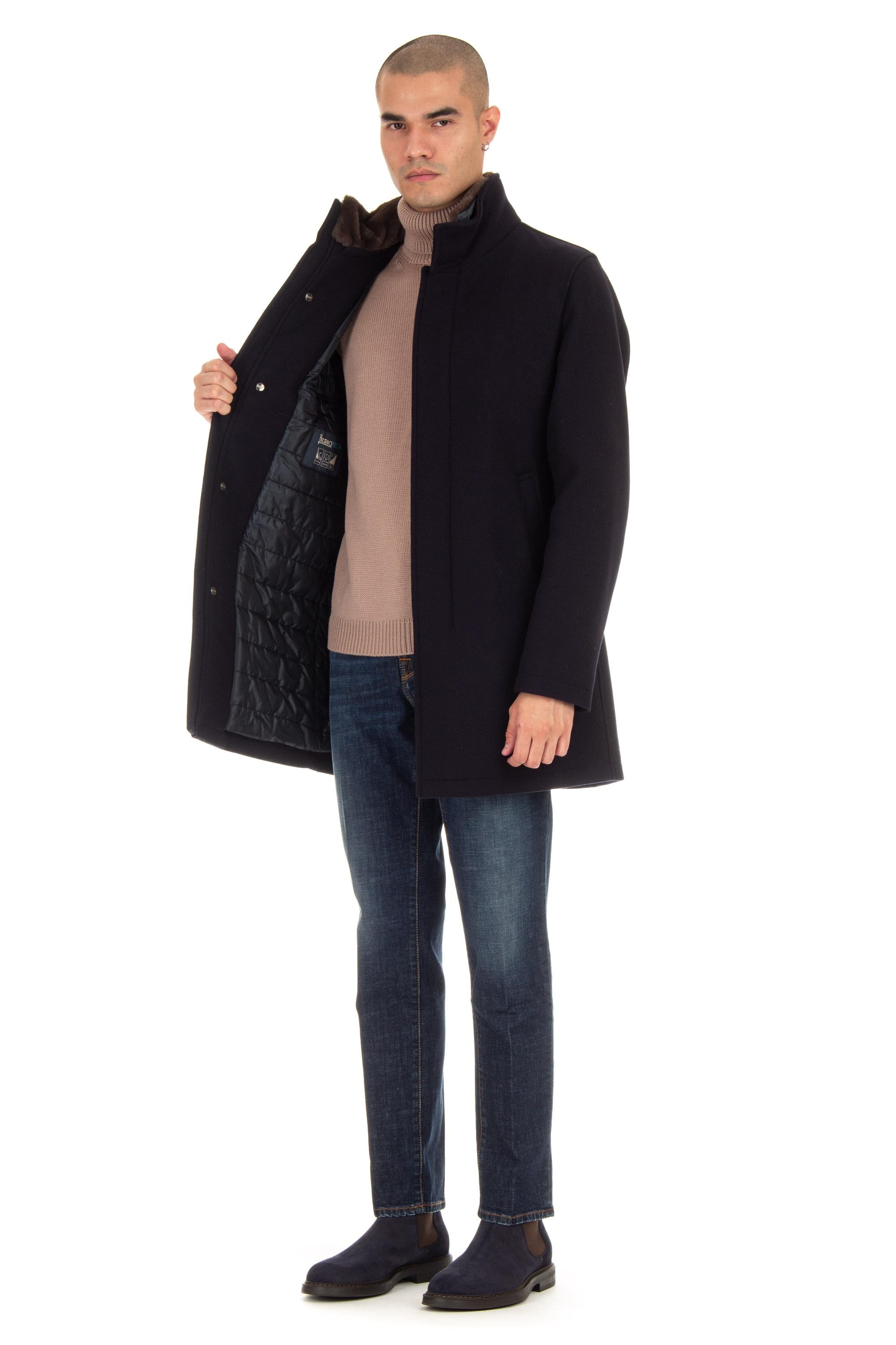 Cappotto in lana loro piana con collo in castoro rimovibile CA0071U NEW-6 9290 Herno