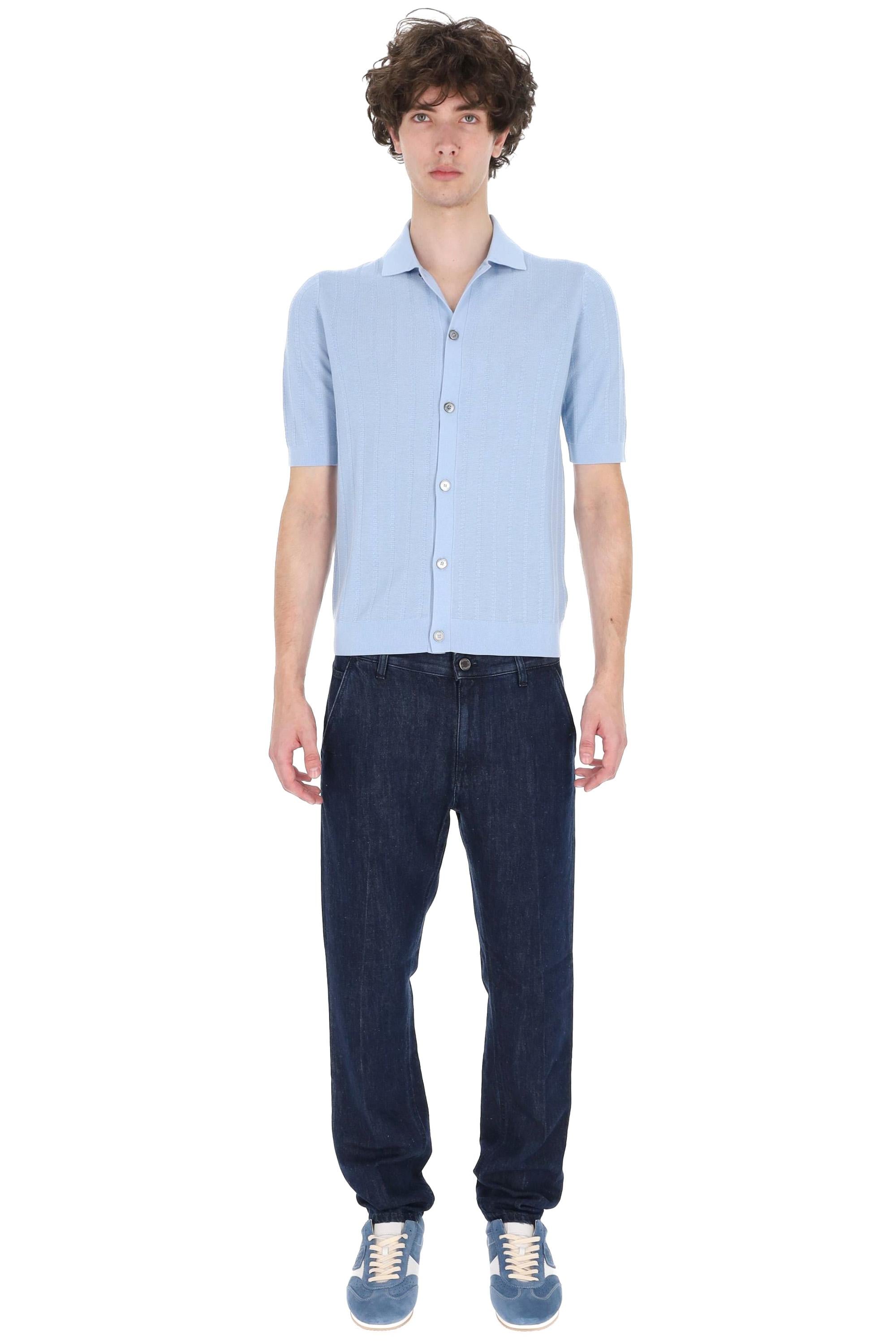 Ballantyne Polo-camicia in cotone tramato B2H025 14CME 13091