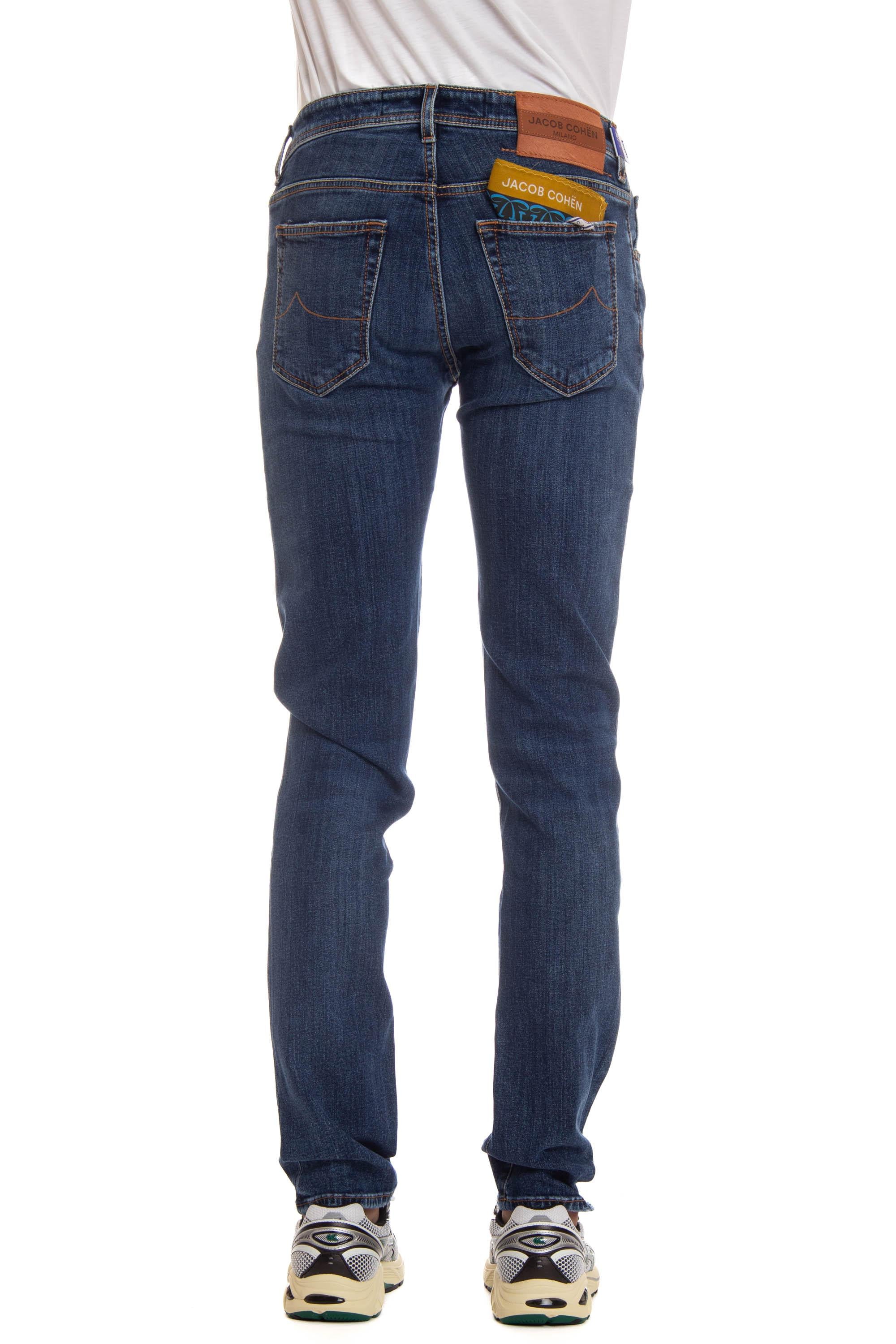 Jeans etichetta pelle e cavallino mod. Nick slim fit E07 32 S 4071 NICK SLIM 923D Jacob Cohen