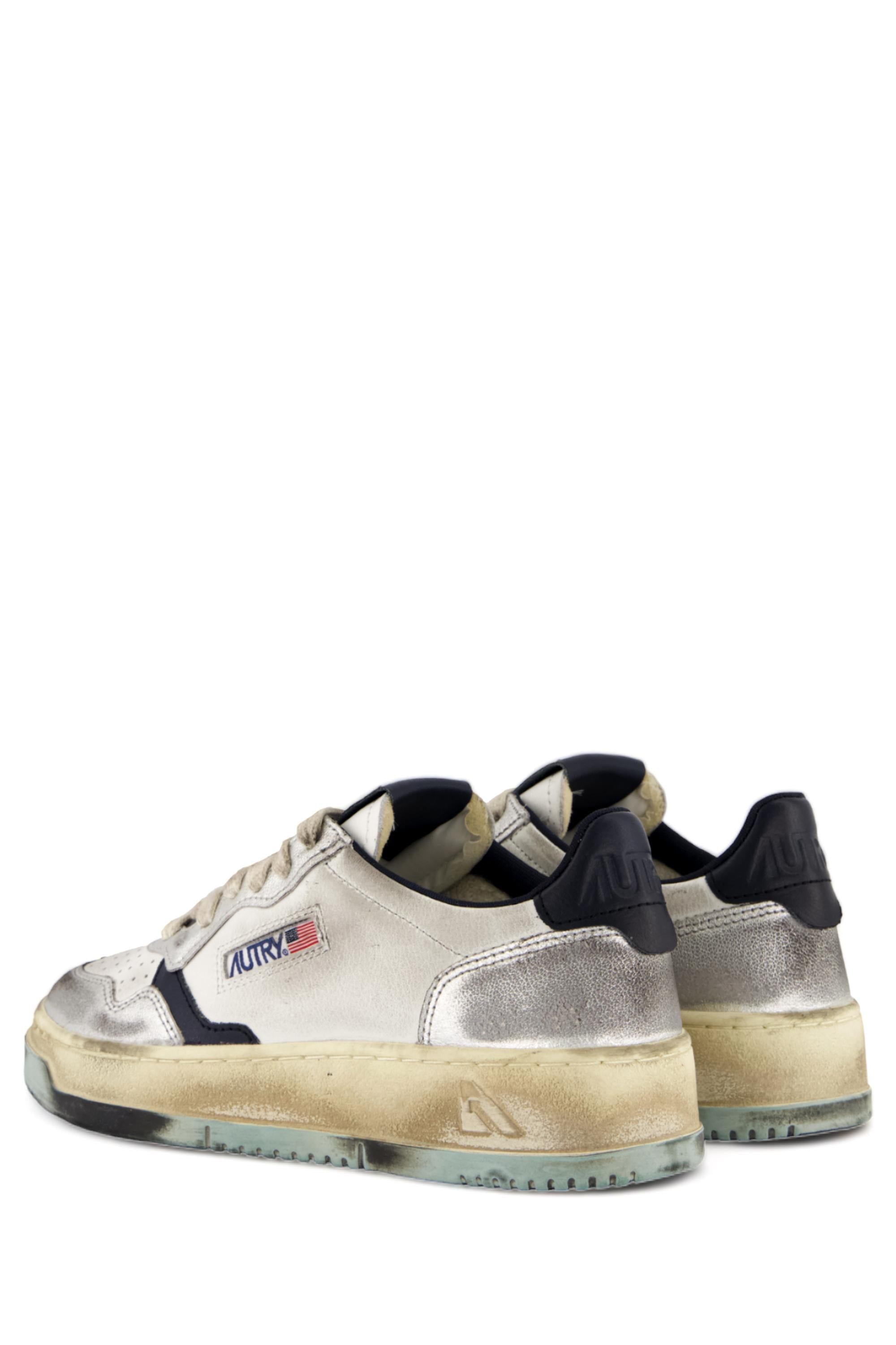 Sneaker donna super vintage in pelle AVLW NF07 SILVER/SPACE Autry