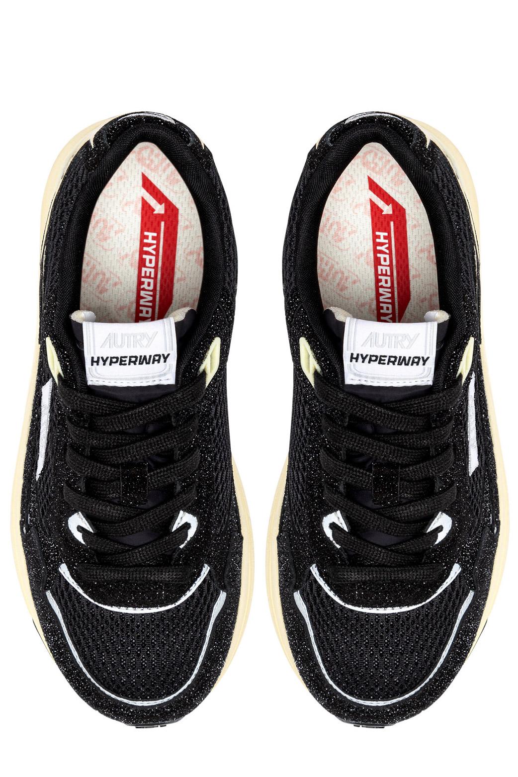 Autry Sneaker donna in mesh con dettagli strass Hyperway HYLW HG01 BLACK/SILV