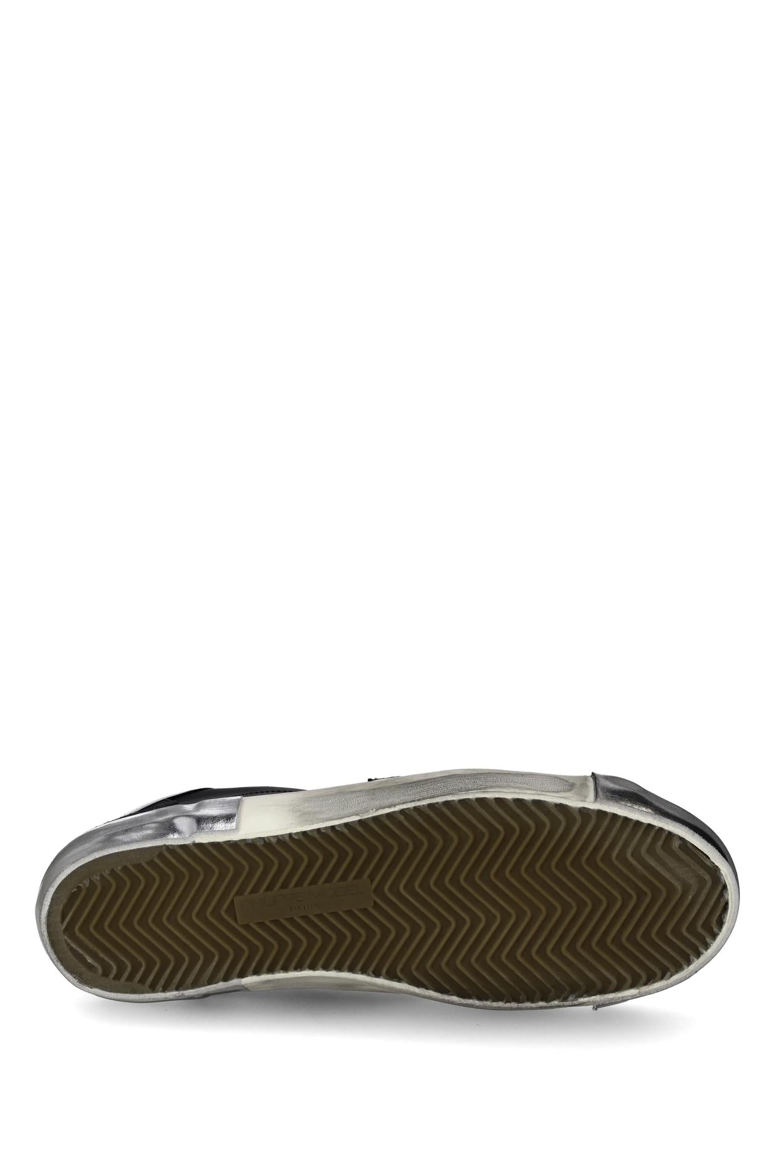 Philippe Model Sneaker Paris nera in pelle talloncino bianco PRLU.PRSX MA01