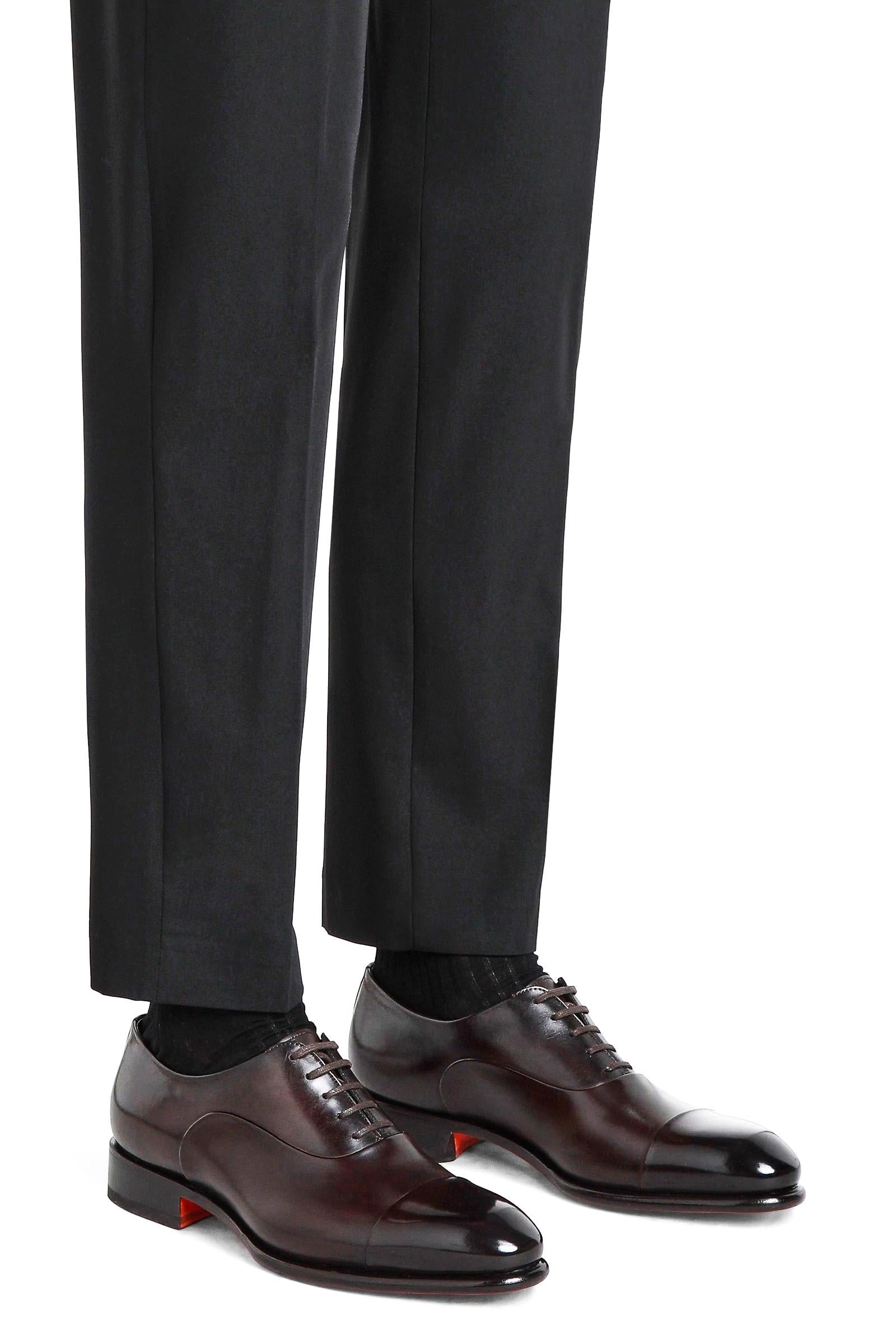 Santoni Scarpa stringata oxford in pelle anticata mod. Isaac MCCR12621MC1HVVD/2 T50