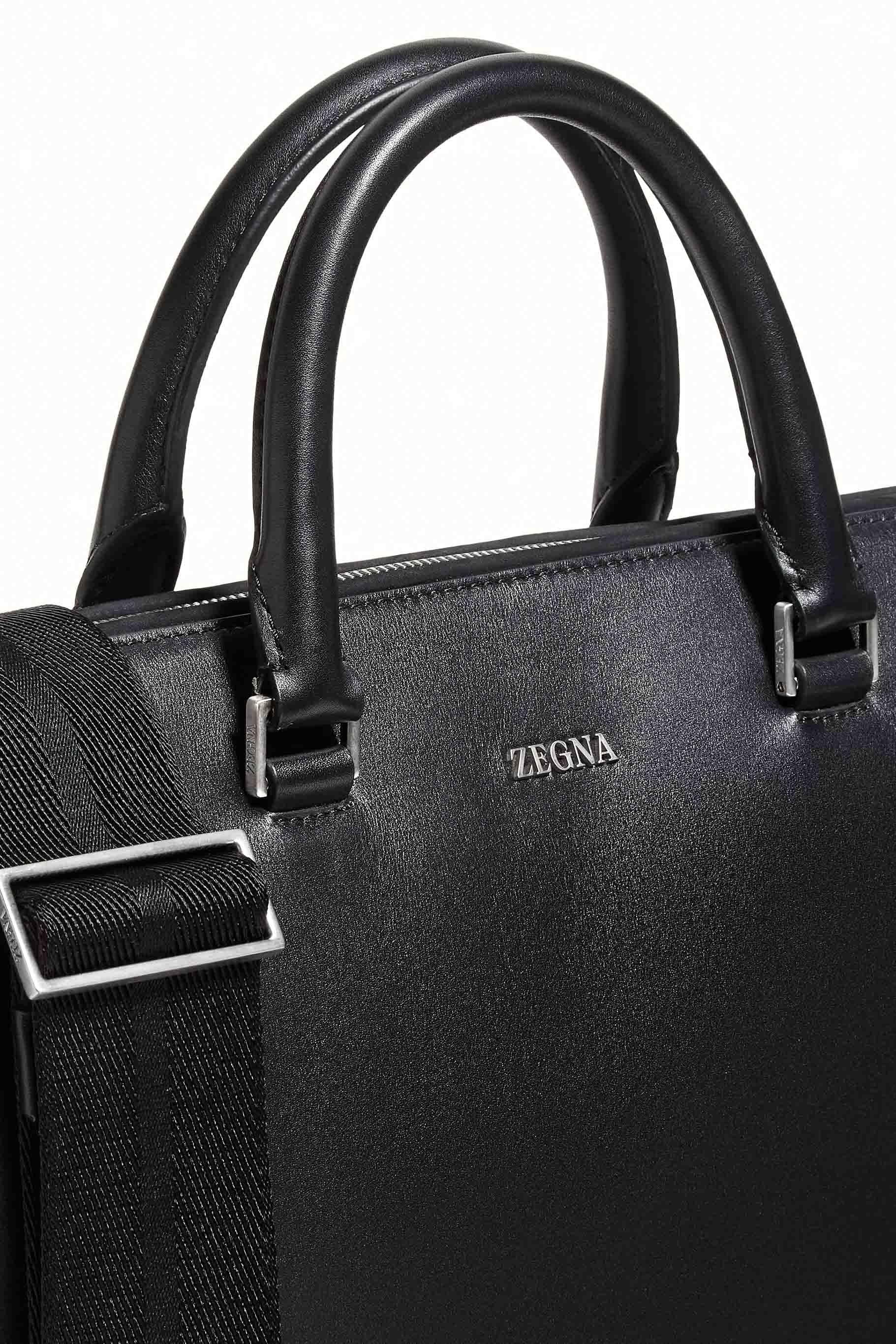 Zegna Borsa business bag in pelle di vitello LHGRN-C2157Z NER