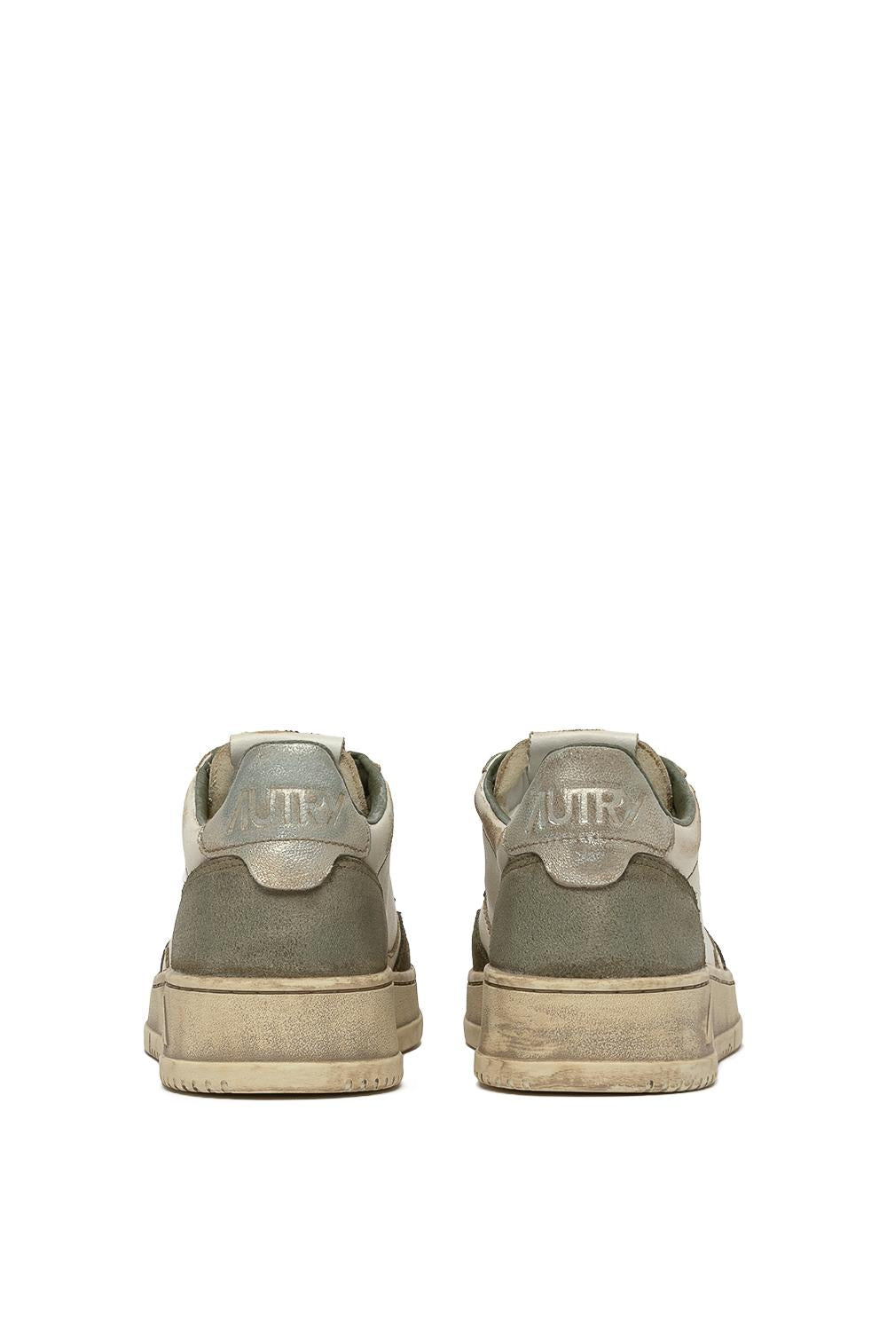 Autry Sneaker SuperVintage in pelle anticata AVLM LS10 LIZARD/SILV