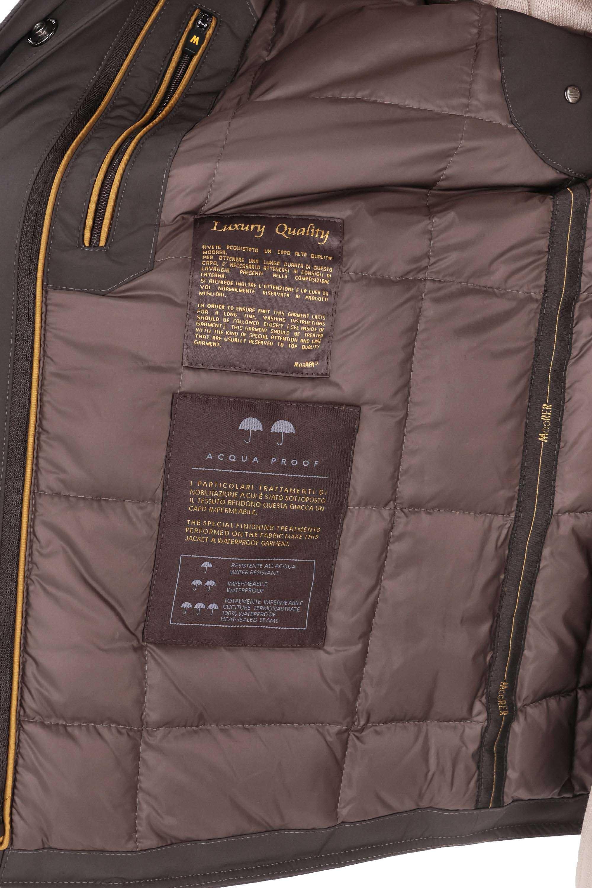 Moorer Giubbotto-camicia in lana anti acqua imbottito piuma mod. Duino-LL DUINO-LL U0213