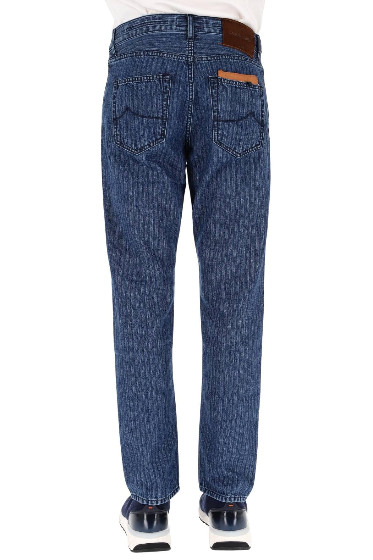 Jacob Cohen Jeans denim in cotone rigato Jude fit QM033-030-T857A 200D
