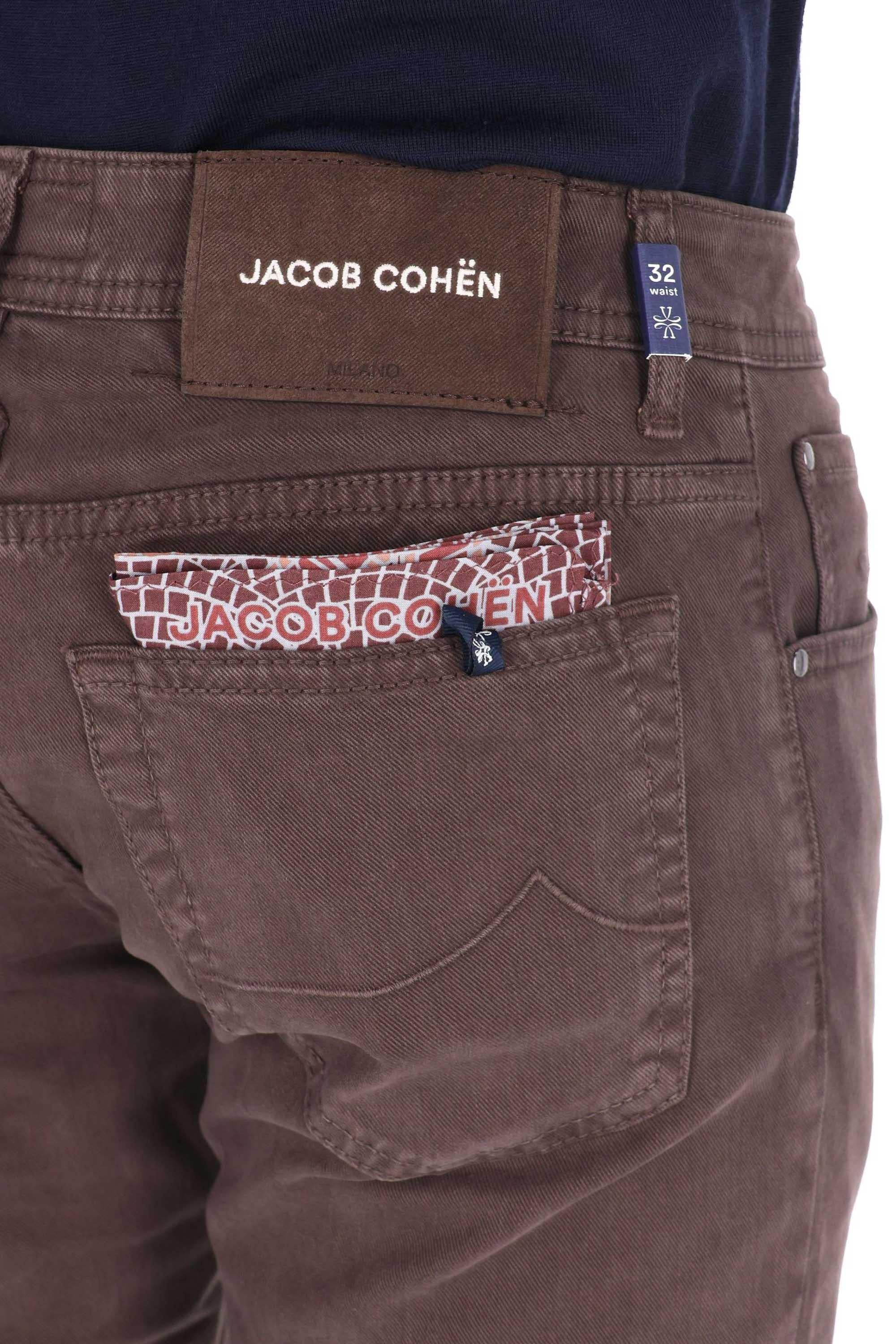 Jacob Cohen 5 tasche color in cotone mano pesca Scott fit JUM_QE007-036-S4216/2 F44